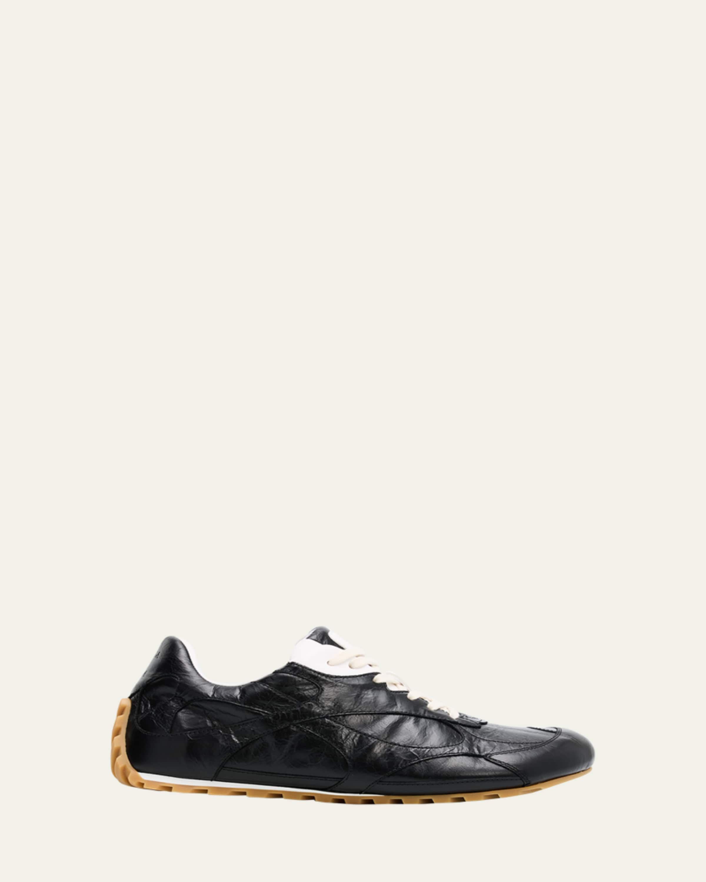 Bottega Veneta Men's Orbit Flash Suede & Nylon Low-Top Sneakers