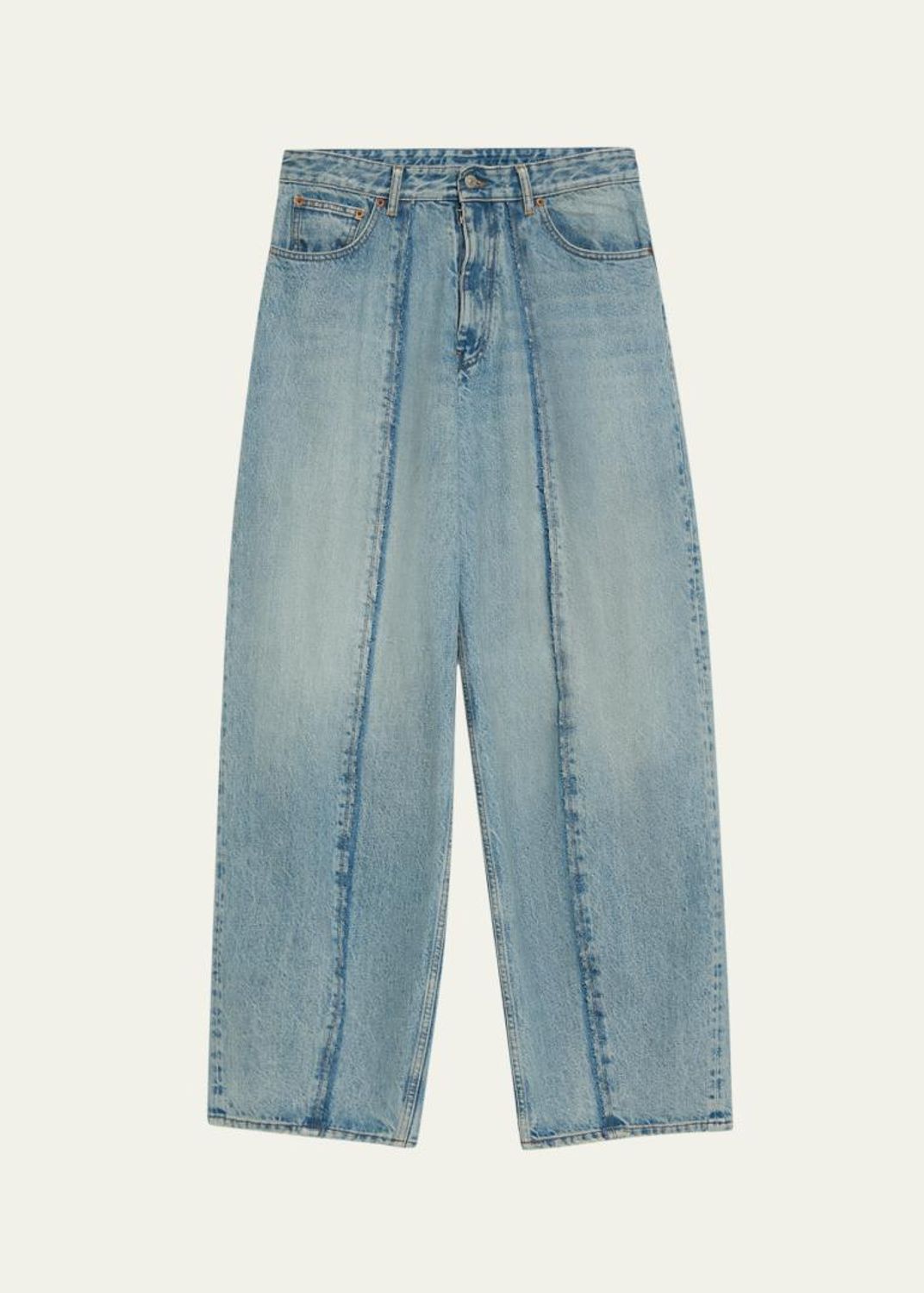 Maison Margiela Slash Slit Barrel-Leg Jeans - Bergdorf Goodman