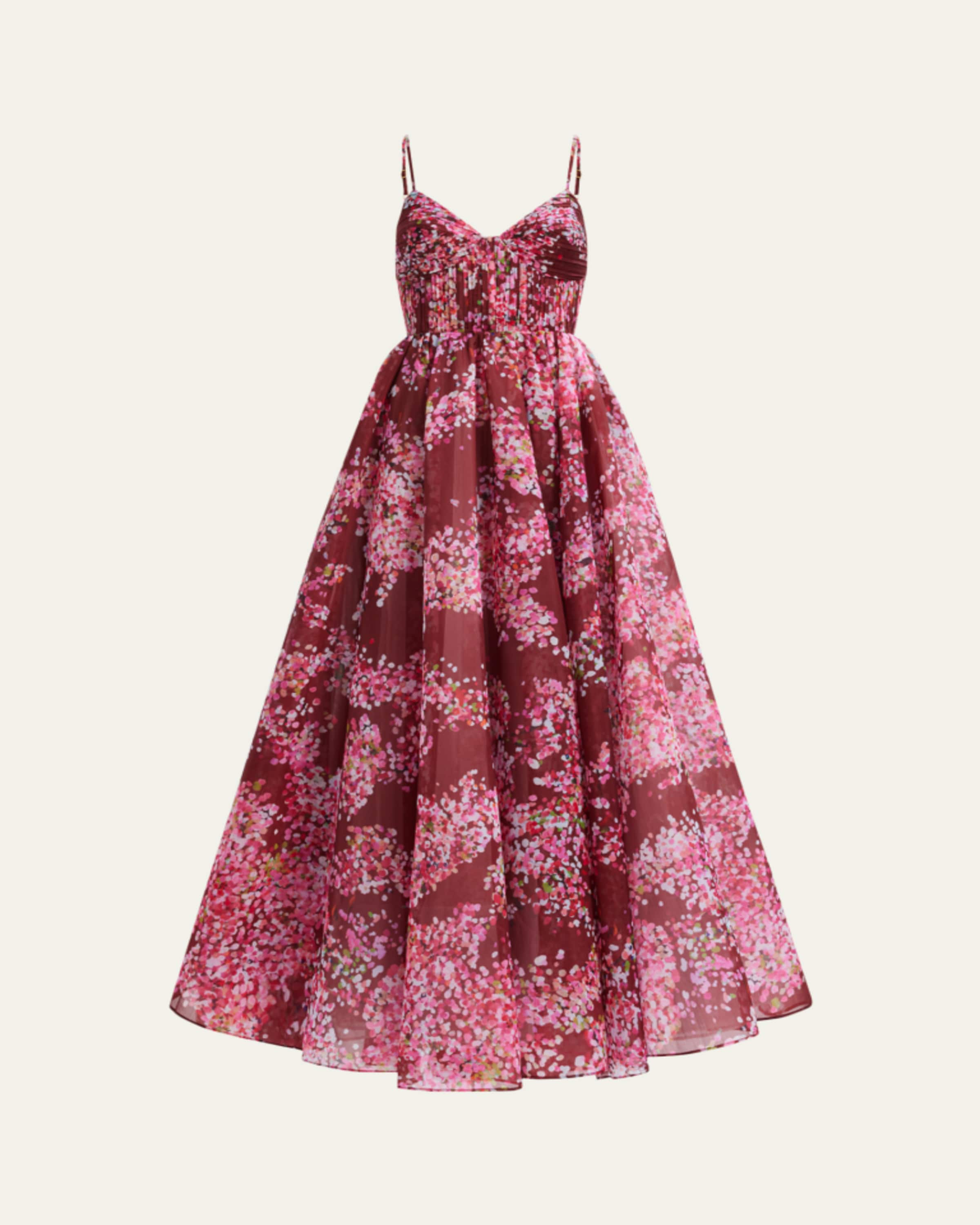 aje organza dress Paige Organza Midi Dress | Chocolate