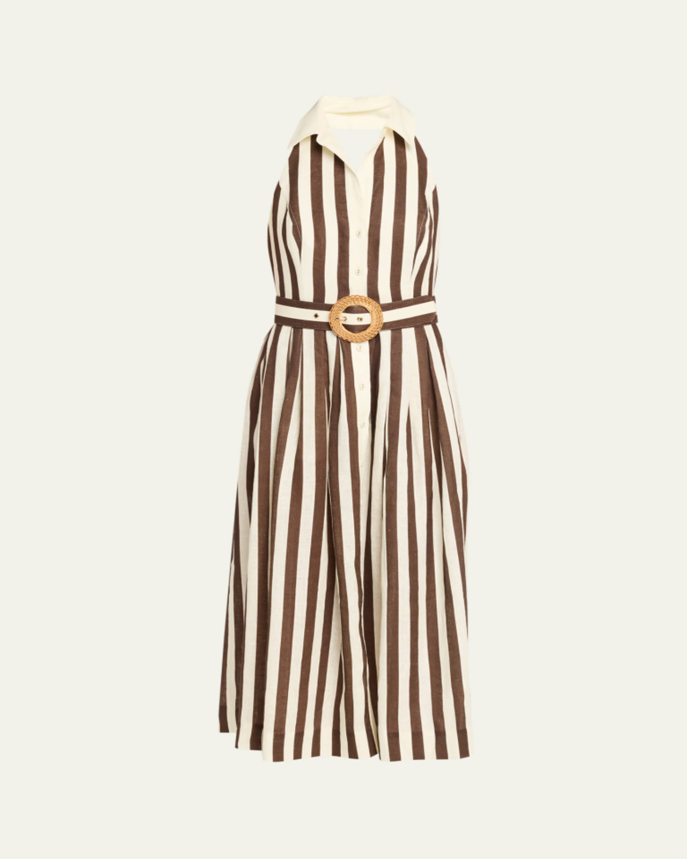 veronica beard mackey gingham seersucker halter dress Veronica Beard Mackey Dress