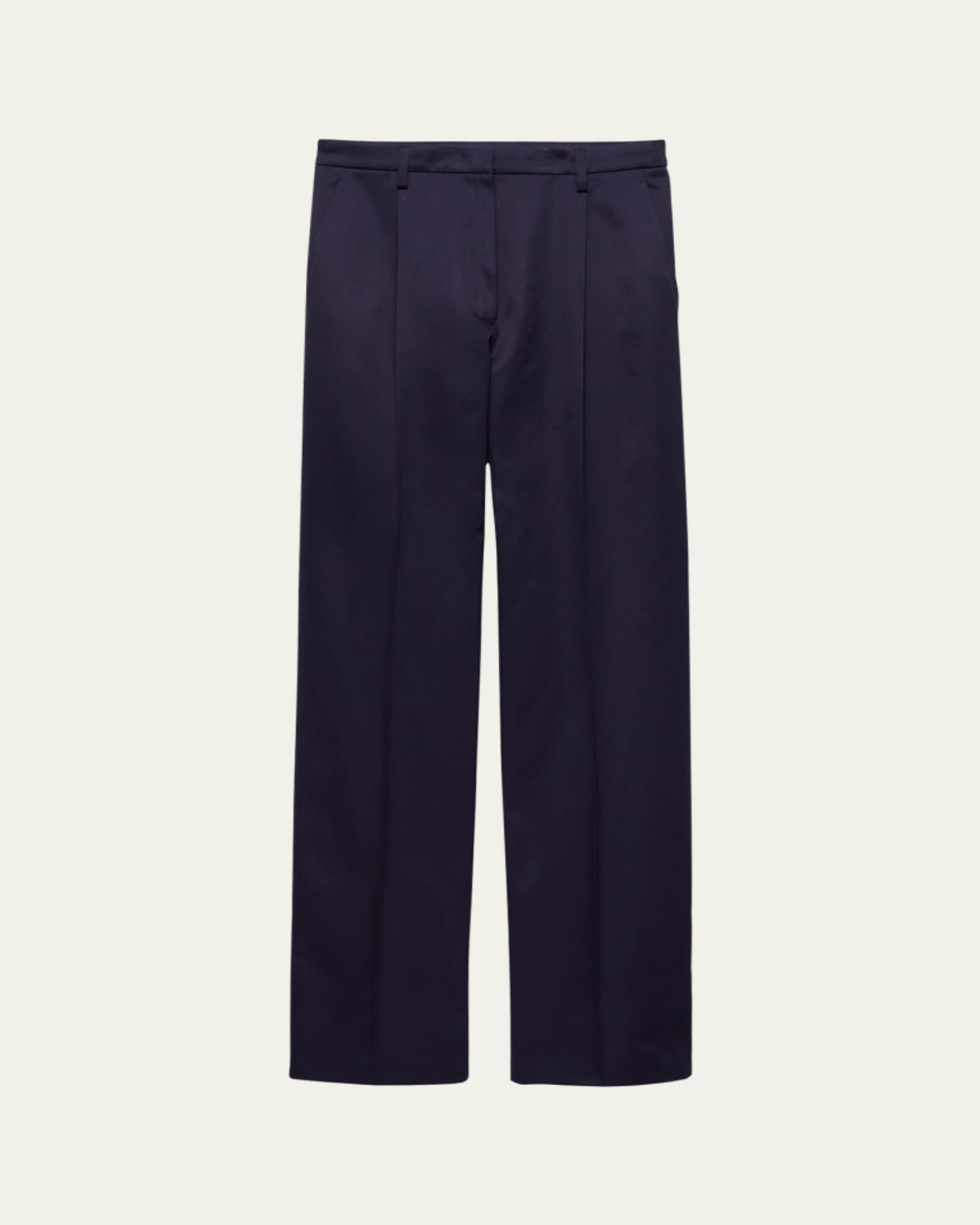 Prada Silk Straight-Leg Pull-On Pants - Bergdorf Goodman
