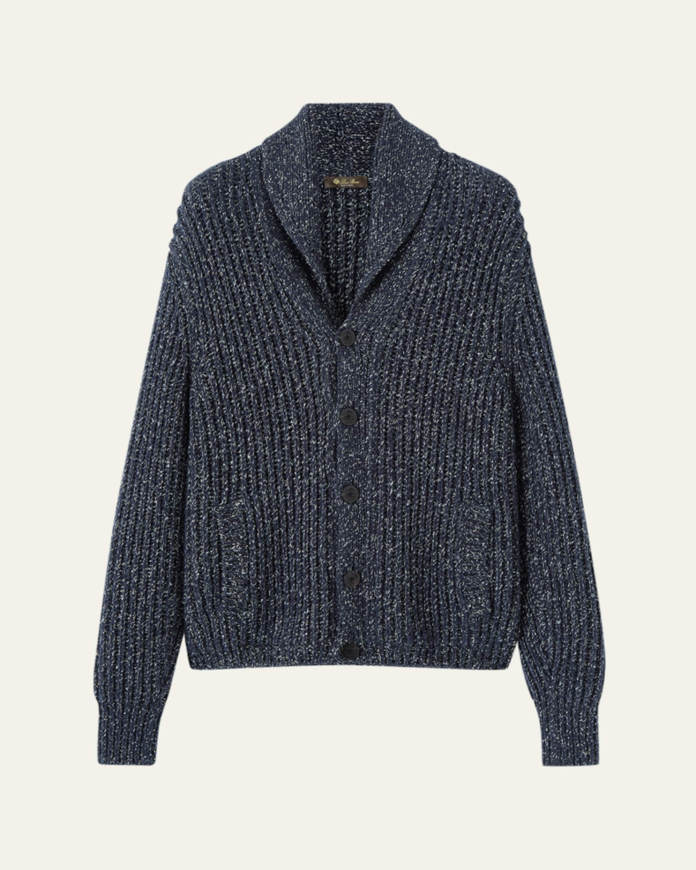 Kiton Men's Washed Cashmere Cable Knit Full-Zip Sweater - Bergdorf