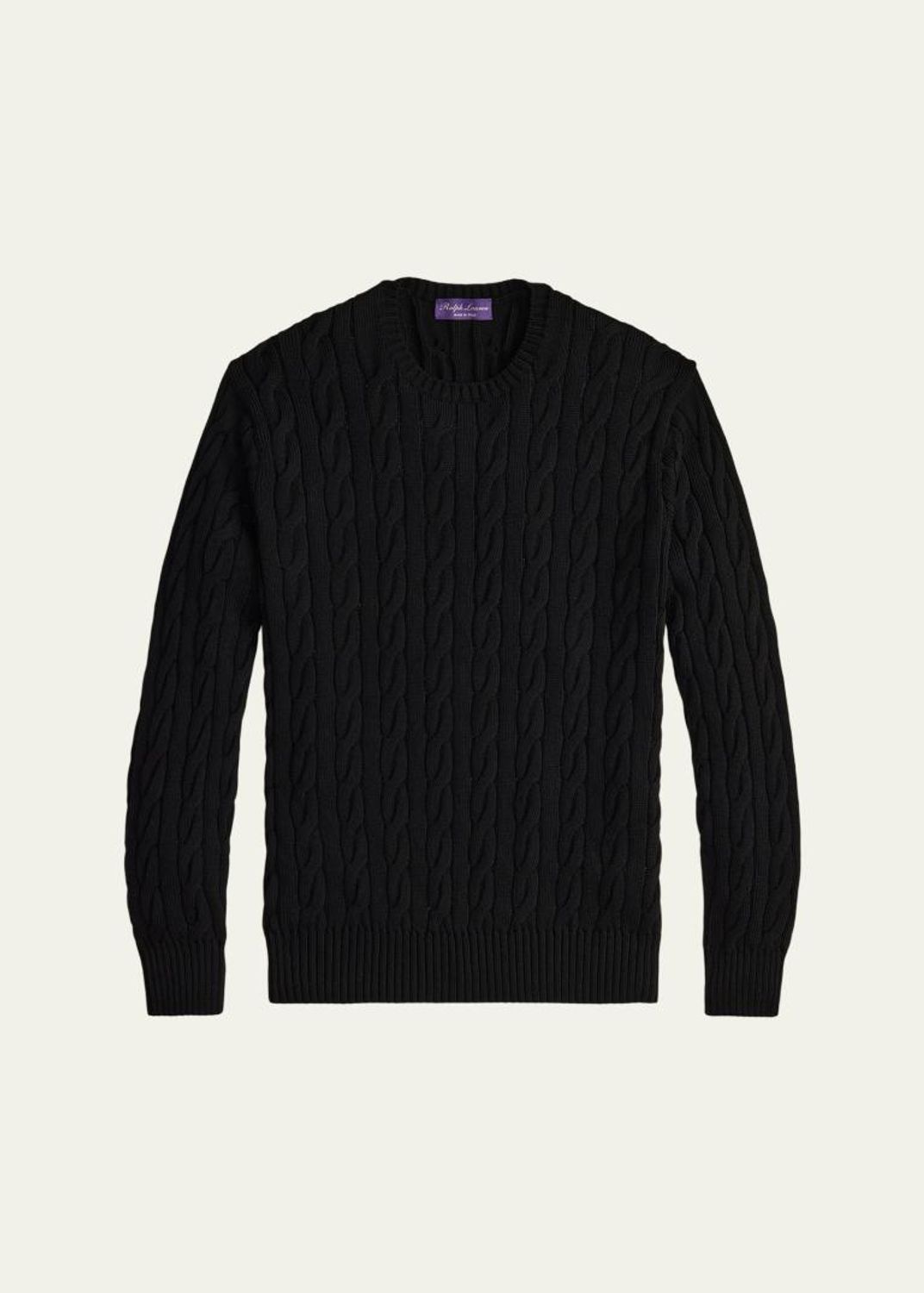 Ralph Lauren Purple Label Birdseye Cashmere Quarter-Zip Sweater