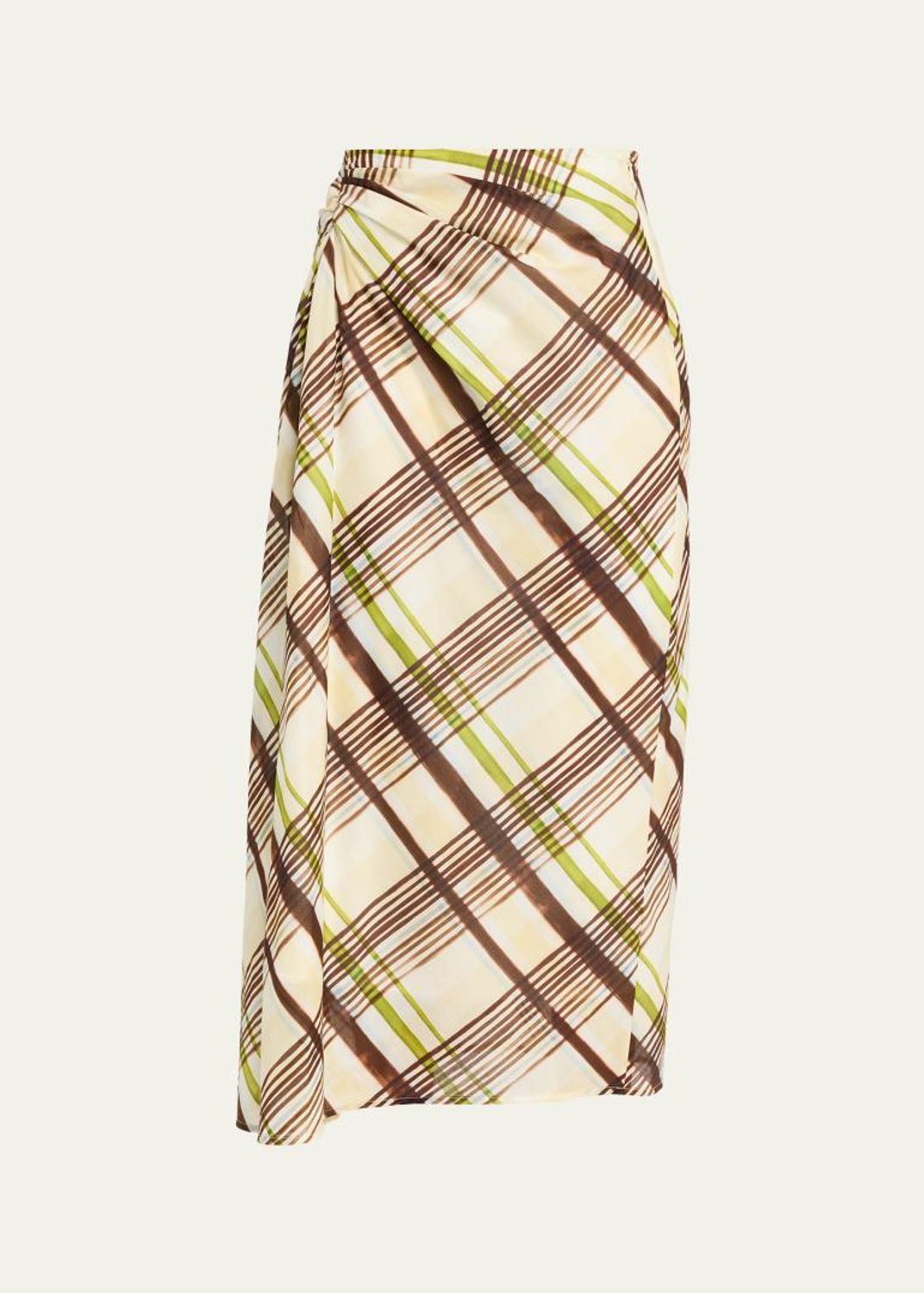 A.L.C. Rhodes Draped Linen Midi Skirt - Bergdorf Goodman