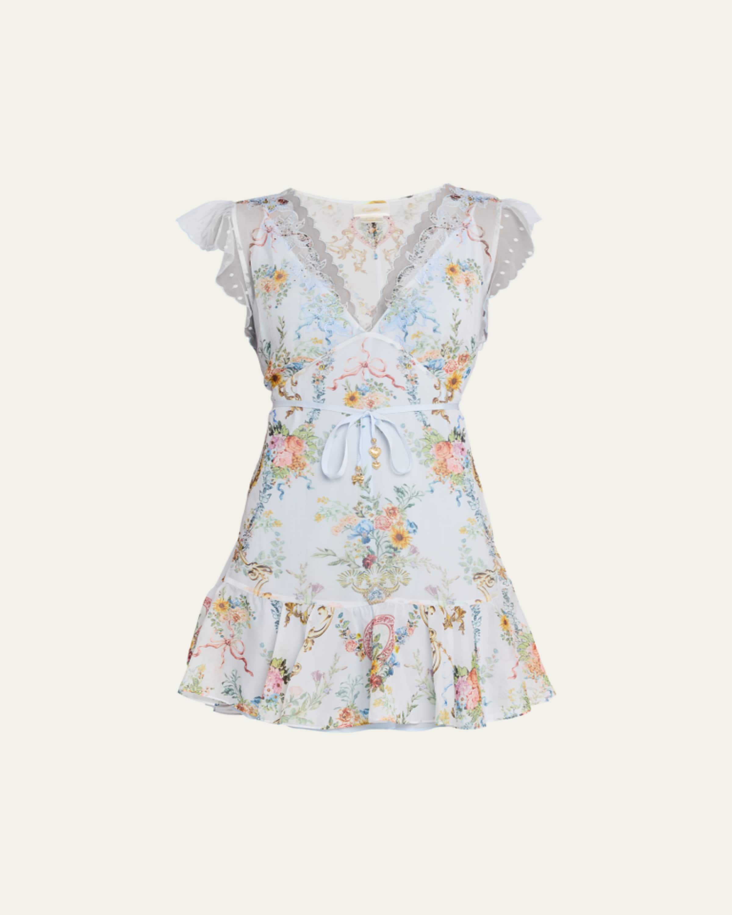 marc jacobs lace mini dress Marc Jacobs Sculpted Lace Shadow Dress in Black Multi, Size 4
