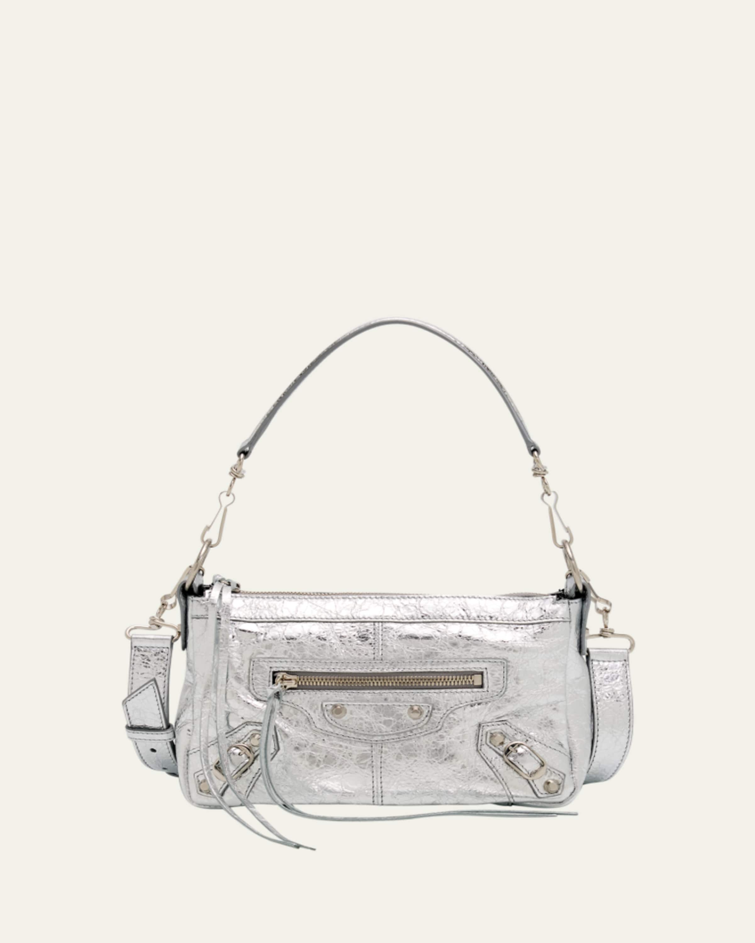 Balenciaga Le City Medium Washed Denim Shoulder Bag - Bergdorf Goodman