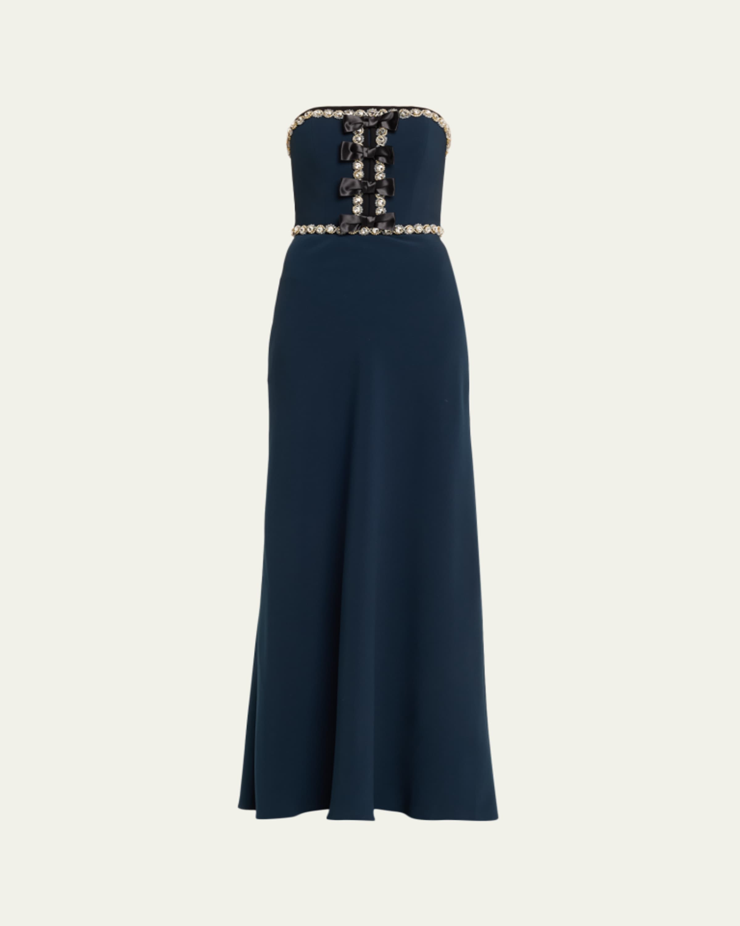 jenny packham navy beaded dress Jenny Packham Navy Blue Silk Beaded Low Back Gown