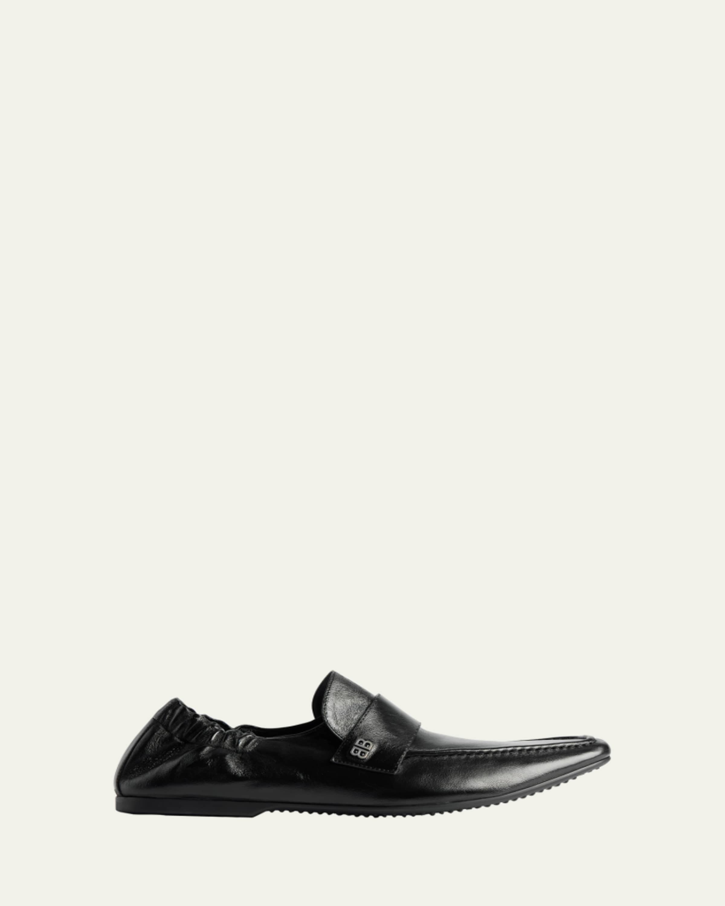 Balenciaga Men's Hyperflat Leather Square-Toe Derby Shoes