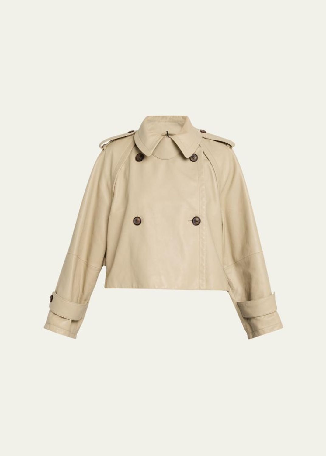 Giorgio Armani Metallic Soutache Two-Tone Leather Jacket
