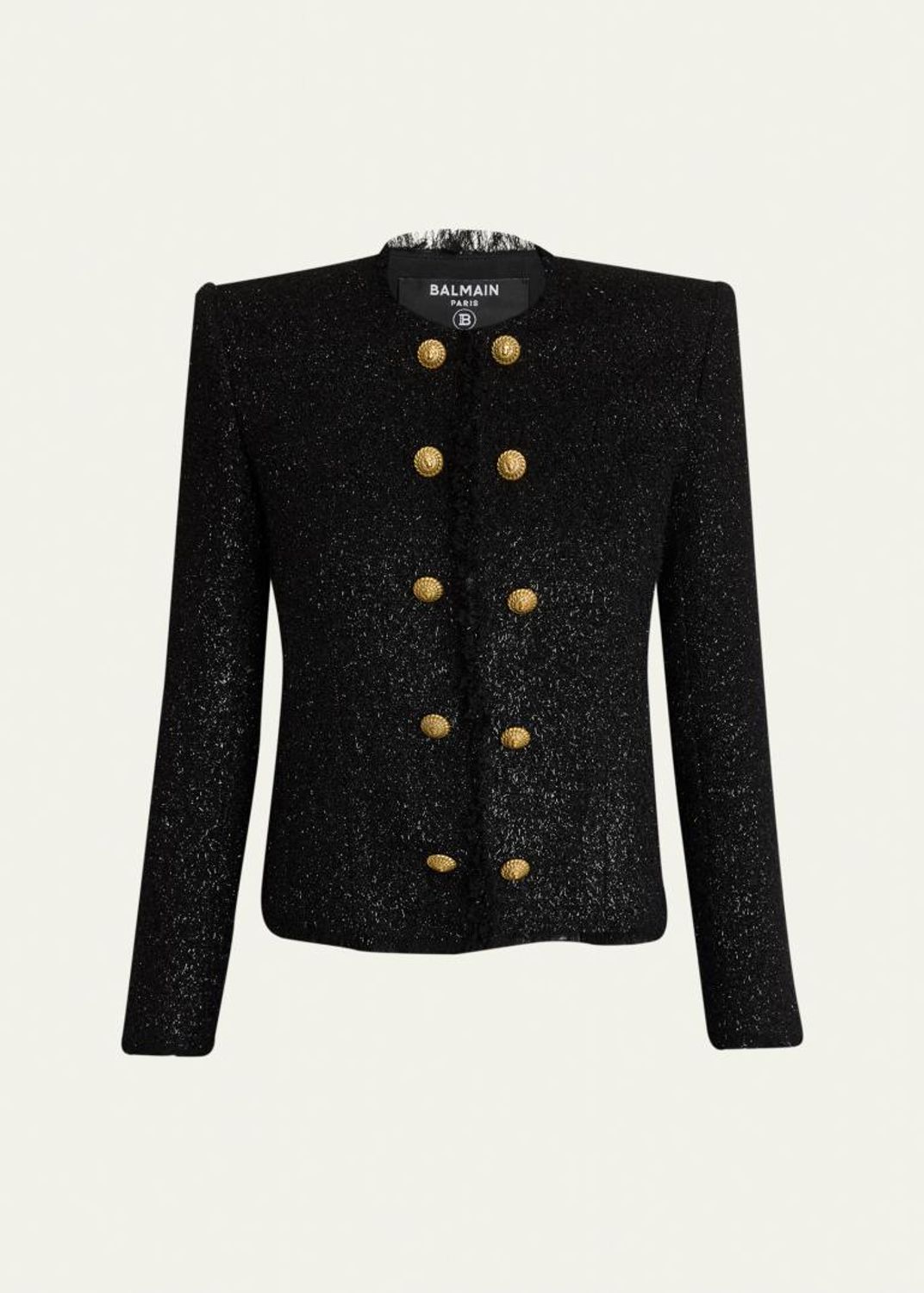 Balmain Tweed Double-Breasted Blazer Jacket - Bergdorf Goodman
