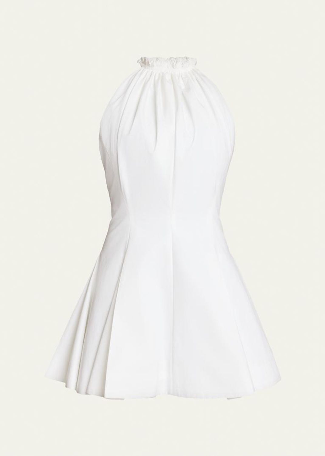 ALAÏA Halter Crinkle Balloon Mini Dress