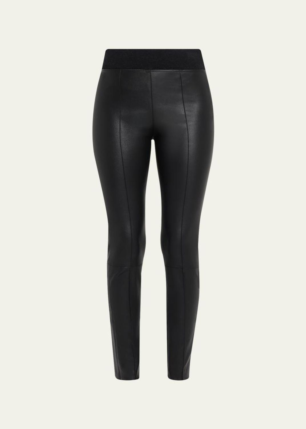 Balmain Eco Leather Pleated Tapered-Leg Pants - Bergdorf Goodman