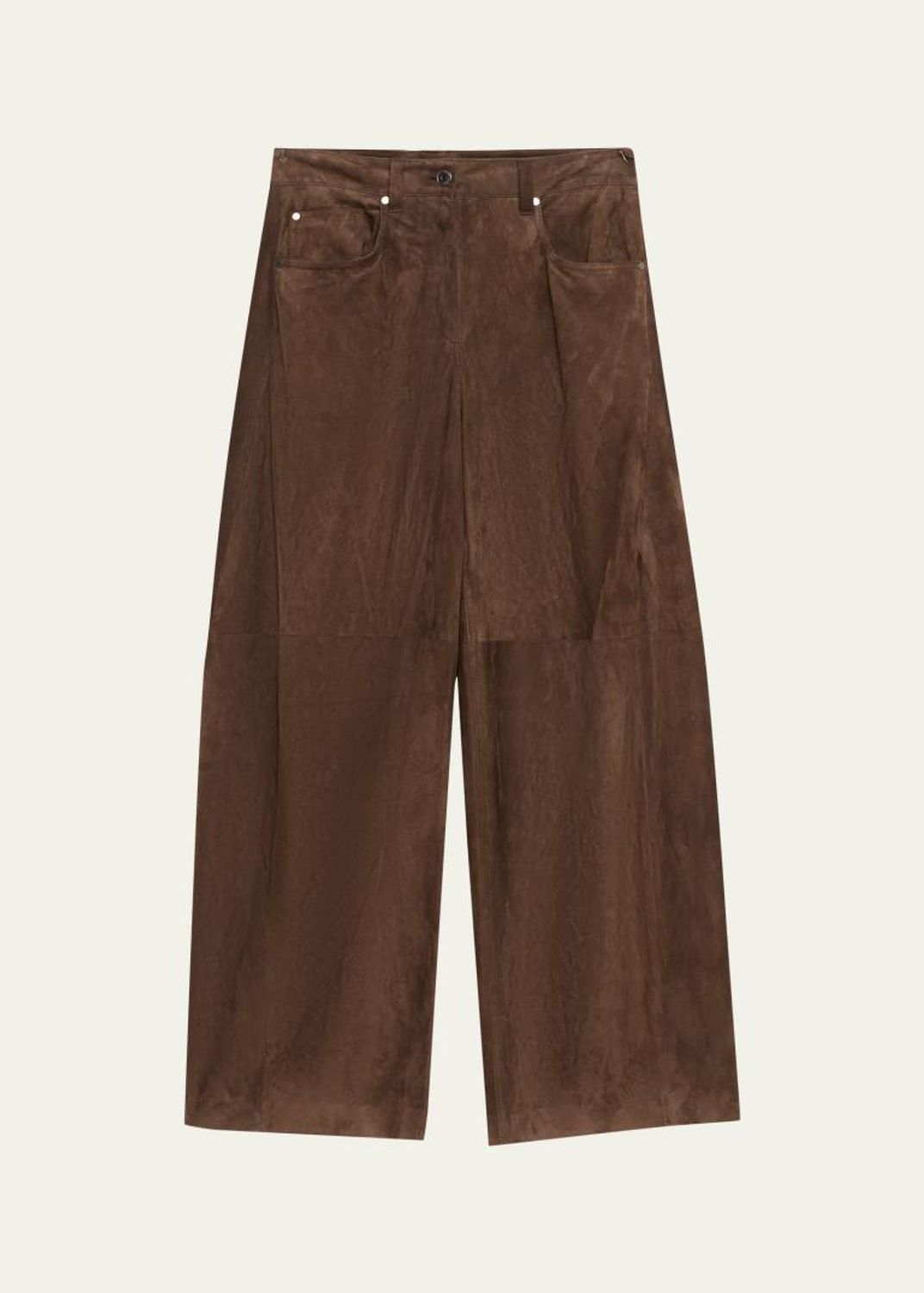 Brunello Cucinelli Dark-Wash Wide-Leg Cuffed Jeans - Bergdorf Goodman