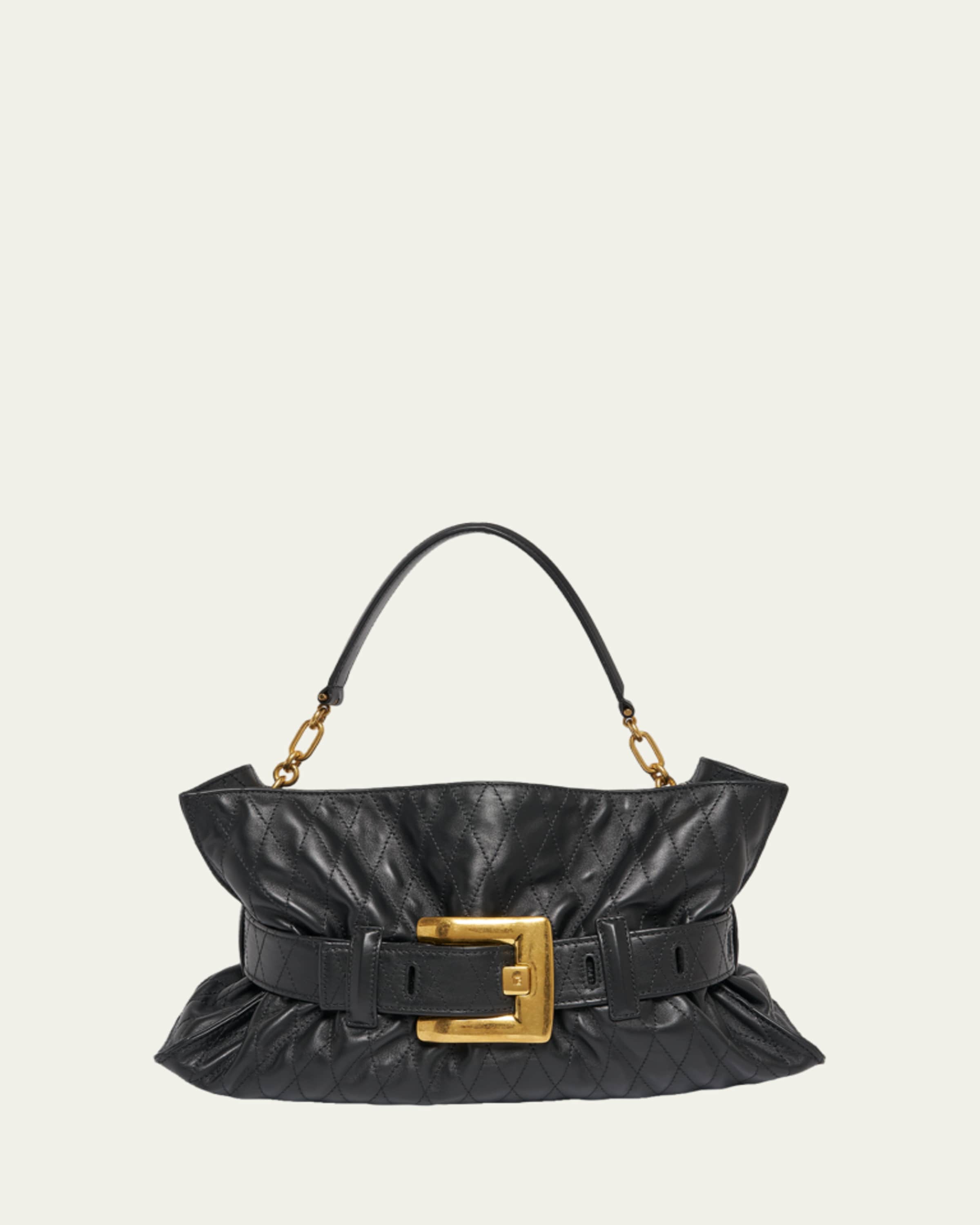 Balmain Pulse Leather Top-Handle Bag - Bergdorf Goodman