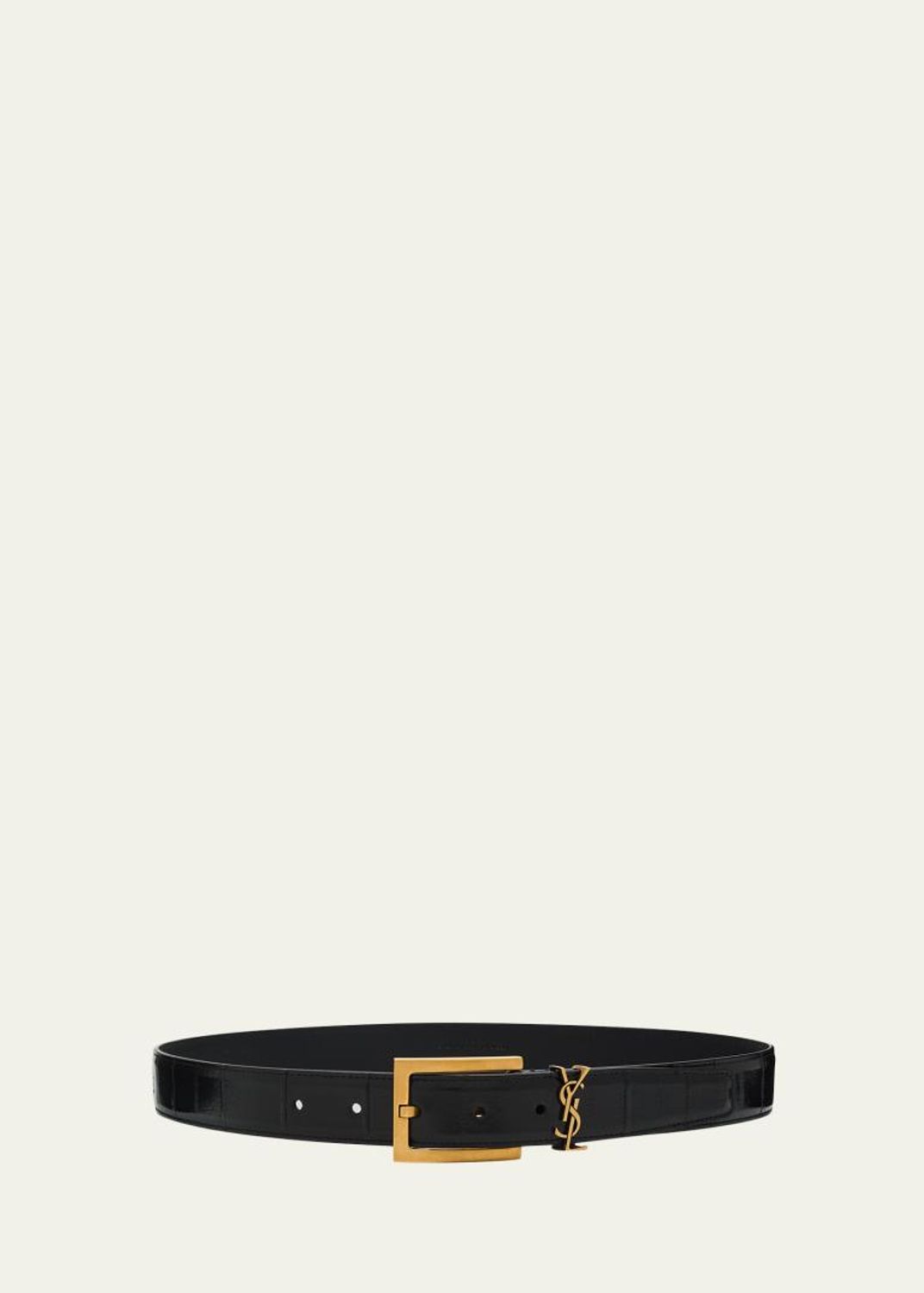 Yves Saint Laurent パイソンベルト Saint Laurent YSL Python Leather Belt - Bergdorf Goodman
