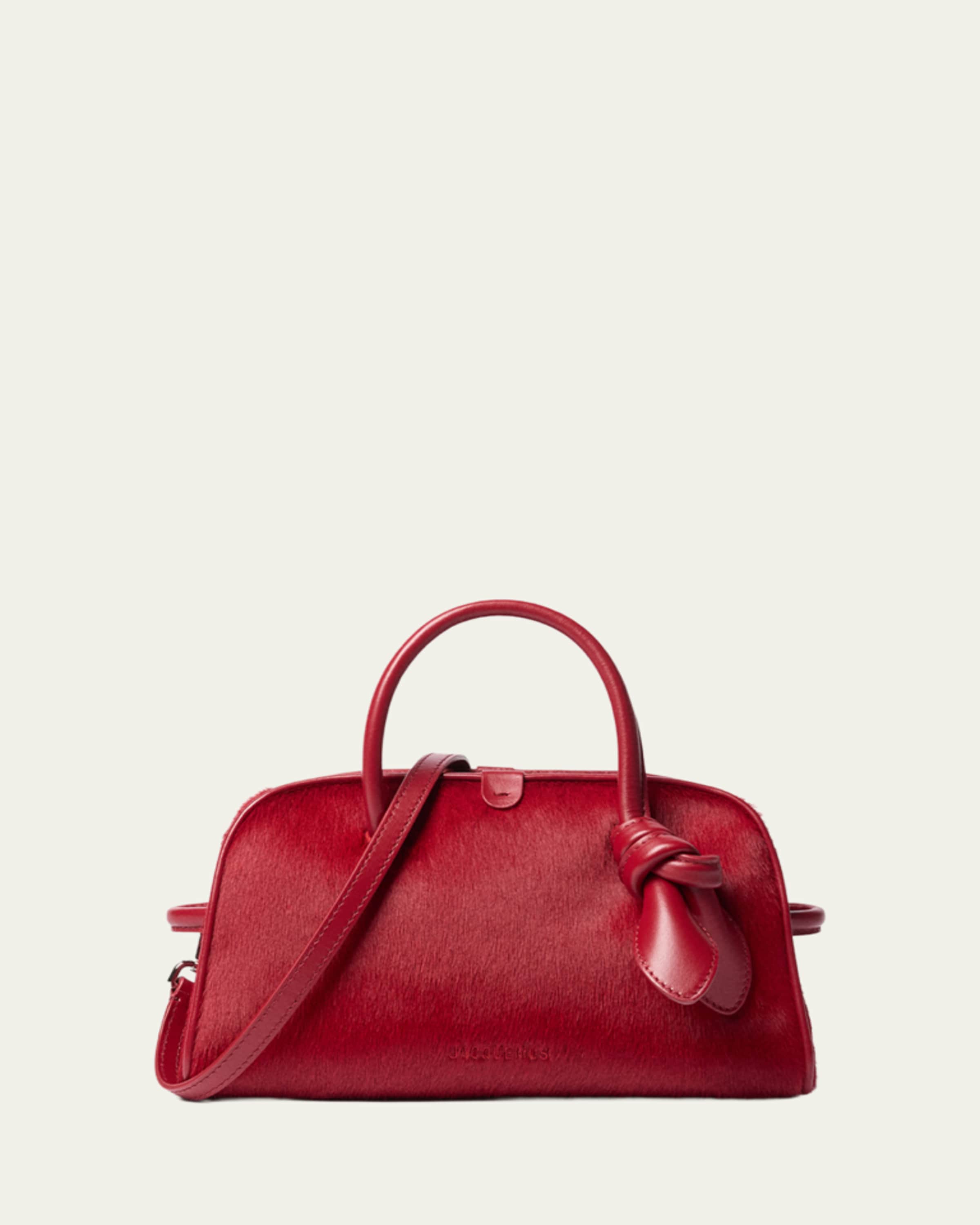 Jacquemus Le Petite Crochet Raffia Lace Top-Handle Bag - Bergdorf