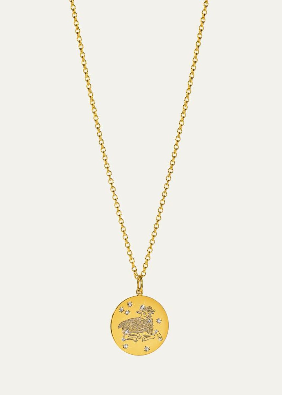 Verdura 18K Yellow Gold Diamond Zodiac Necklace, Cancer - Bergdorf Goodman