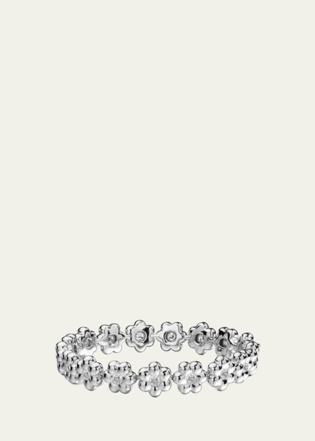 Boochier 18K Yellow Gold Round Diamond Flower Puff Bracelet - Bergdorf ...