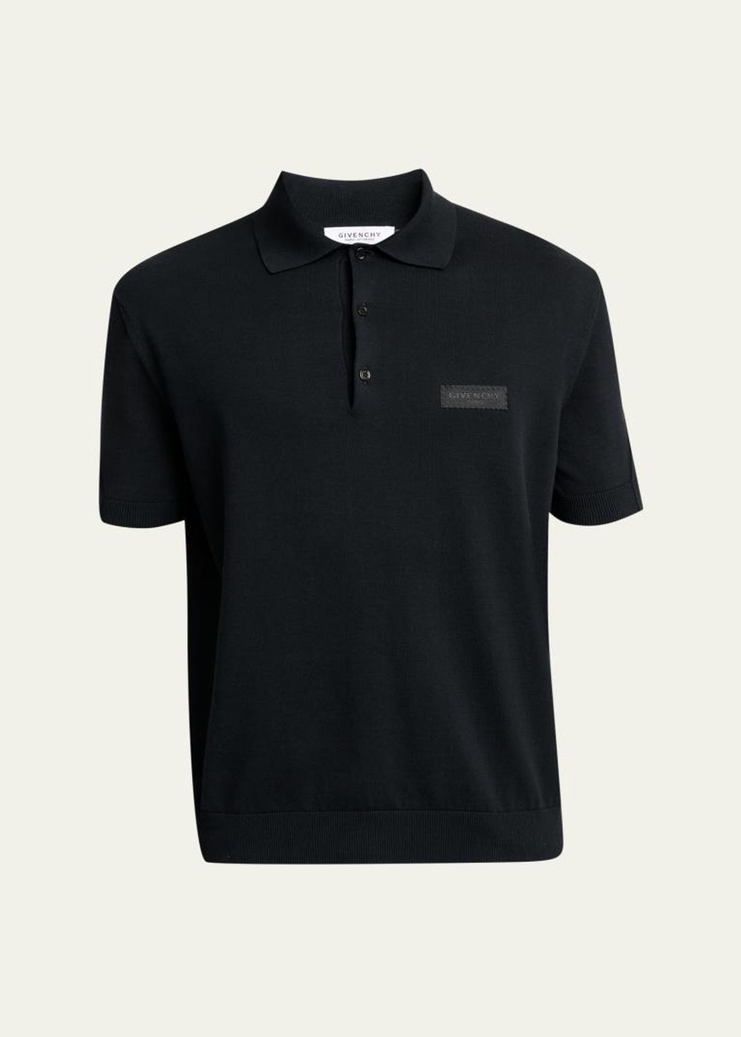 Givenchy Men's Grosgrain Label Pique Polo Shirt - Bergdorf Goodman