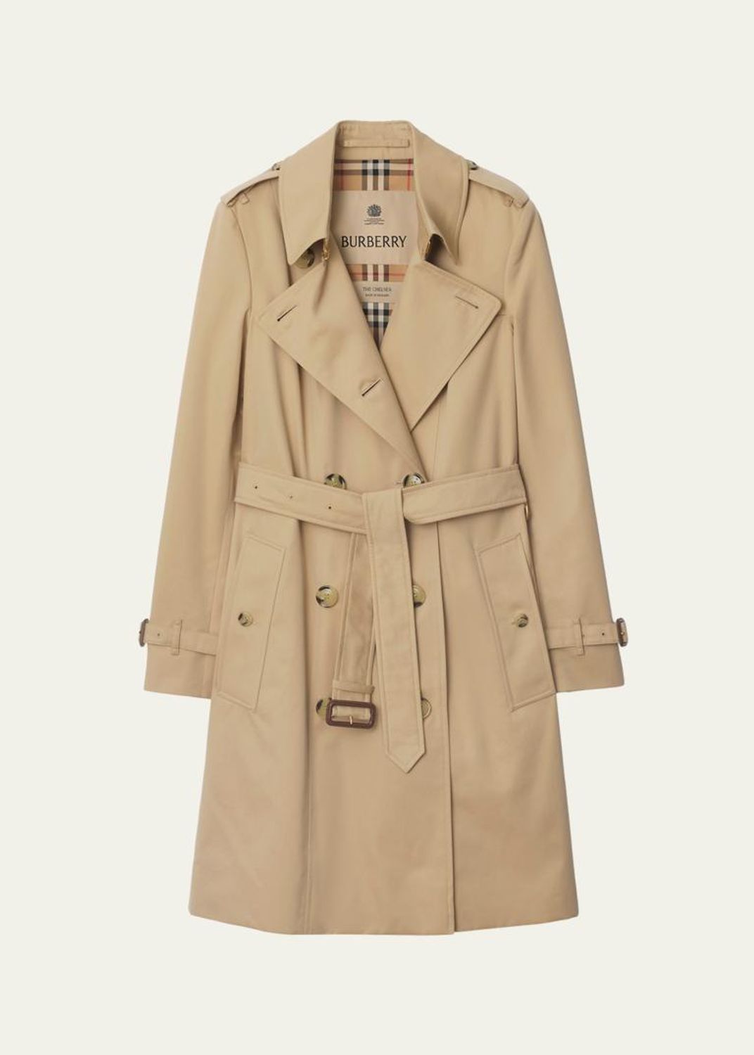 Burberry Ruffle Belted Short Trench Coat - Bergdorf Goodman