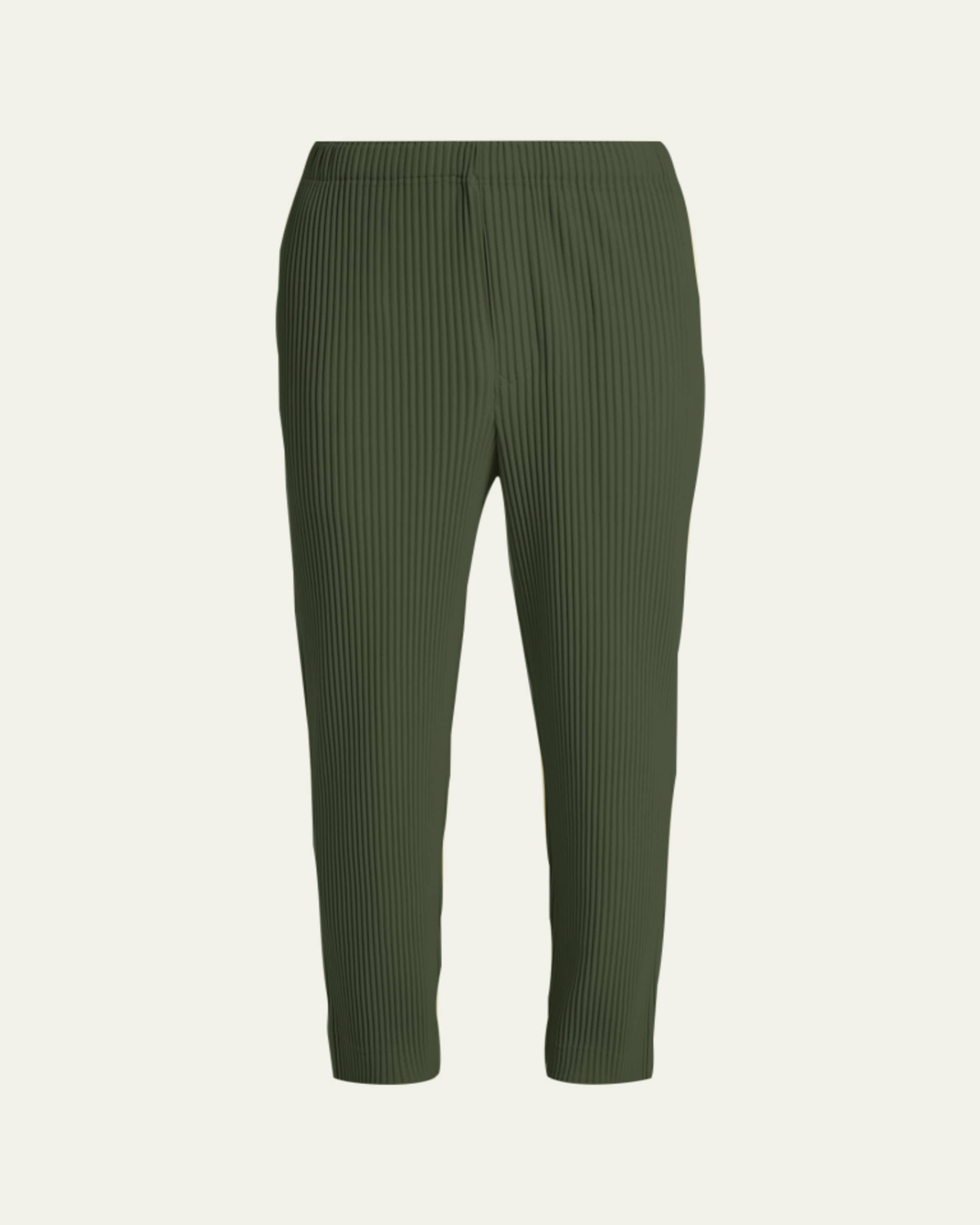 Homme Plisse Issey Miyake Men's Paintbrush Agate-Print Pleated