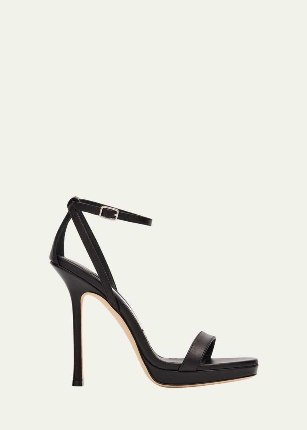 Jemsooです。 Jimmy Choo 120mm Moza Leather Platform Ankle-Strap