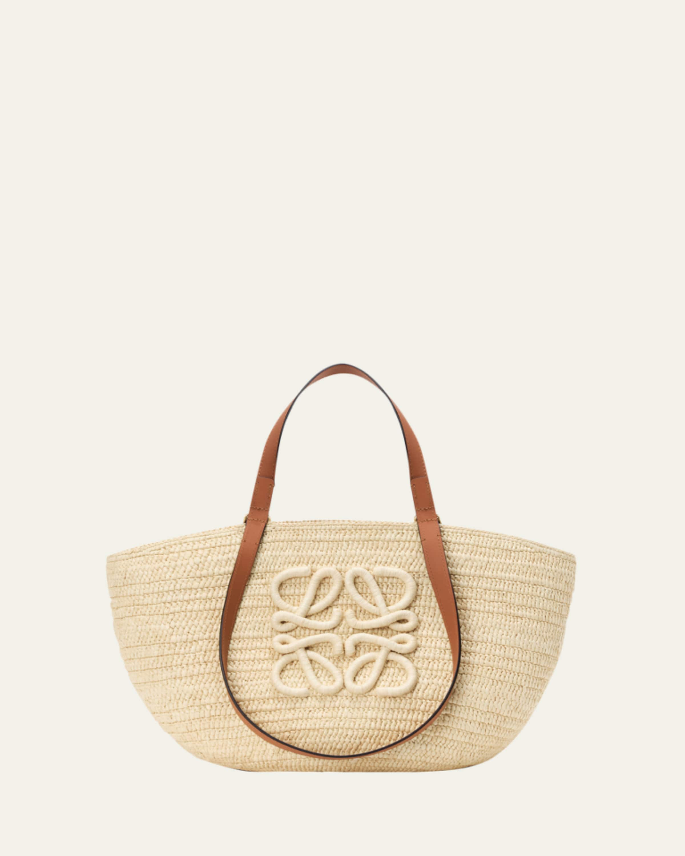 Loewe Anagram Woven Palm Leaf Basket Tote Bag - Bergdorf Goodman