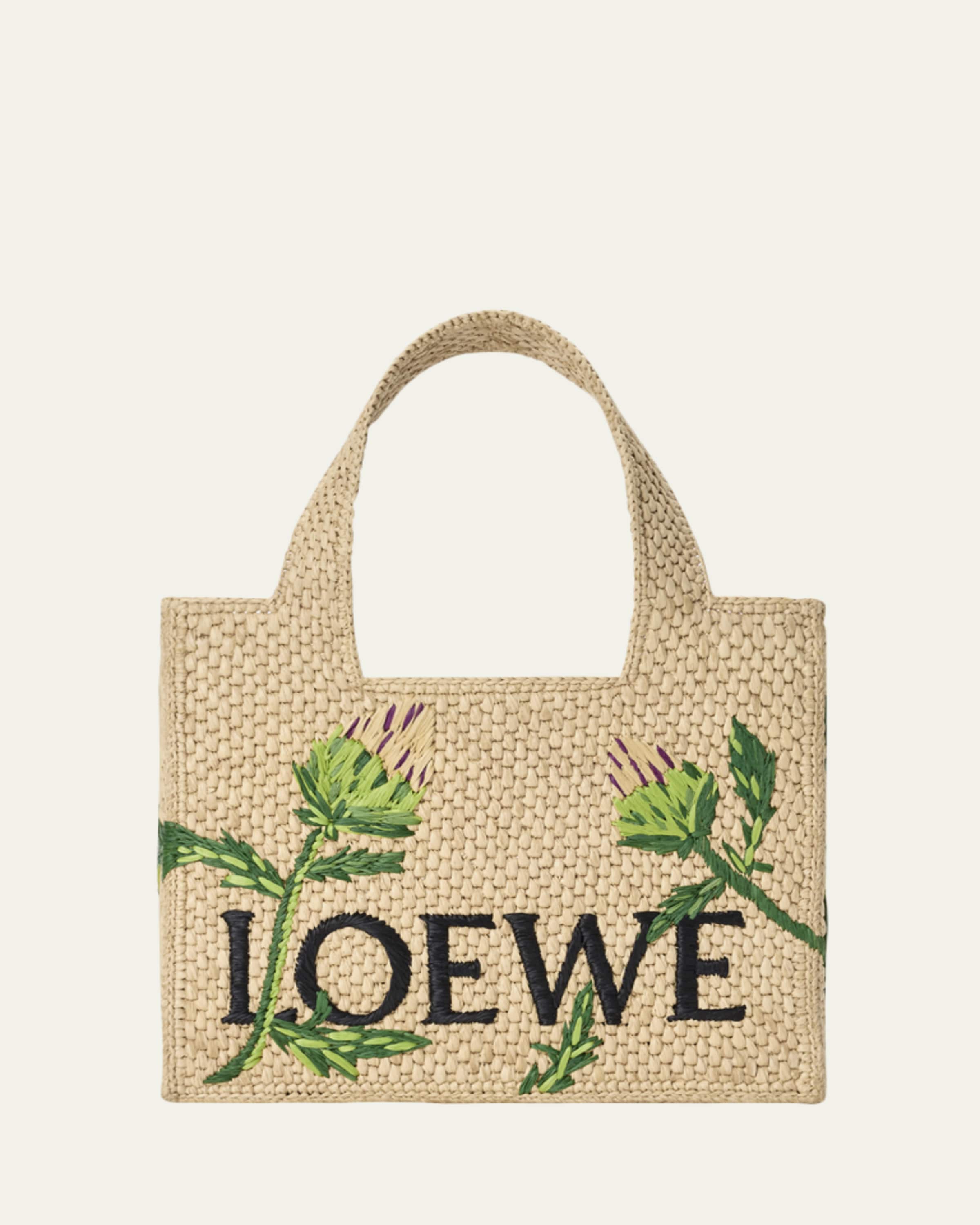 Loewe Cala Melange Raffia Top-Handle Bag - Bergdorf Goodman