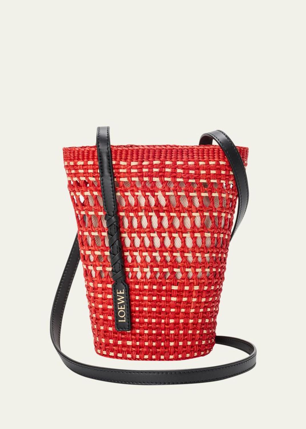 LOEWE x Paula's Ibiza Braid Woven Palm Leaf Crossbody Bag