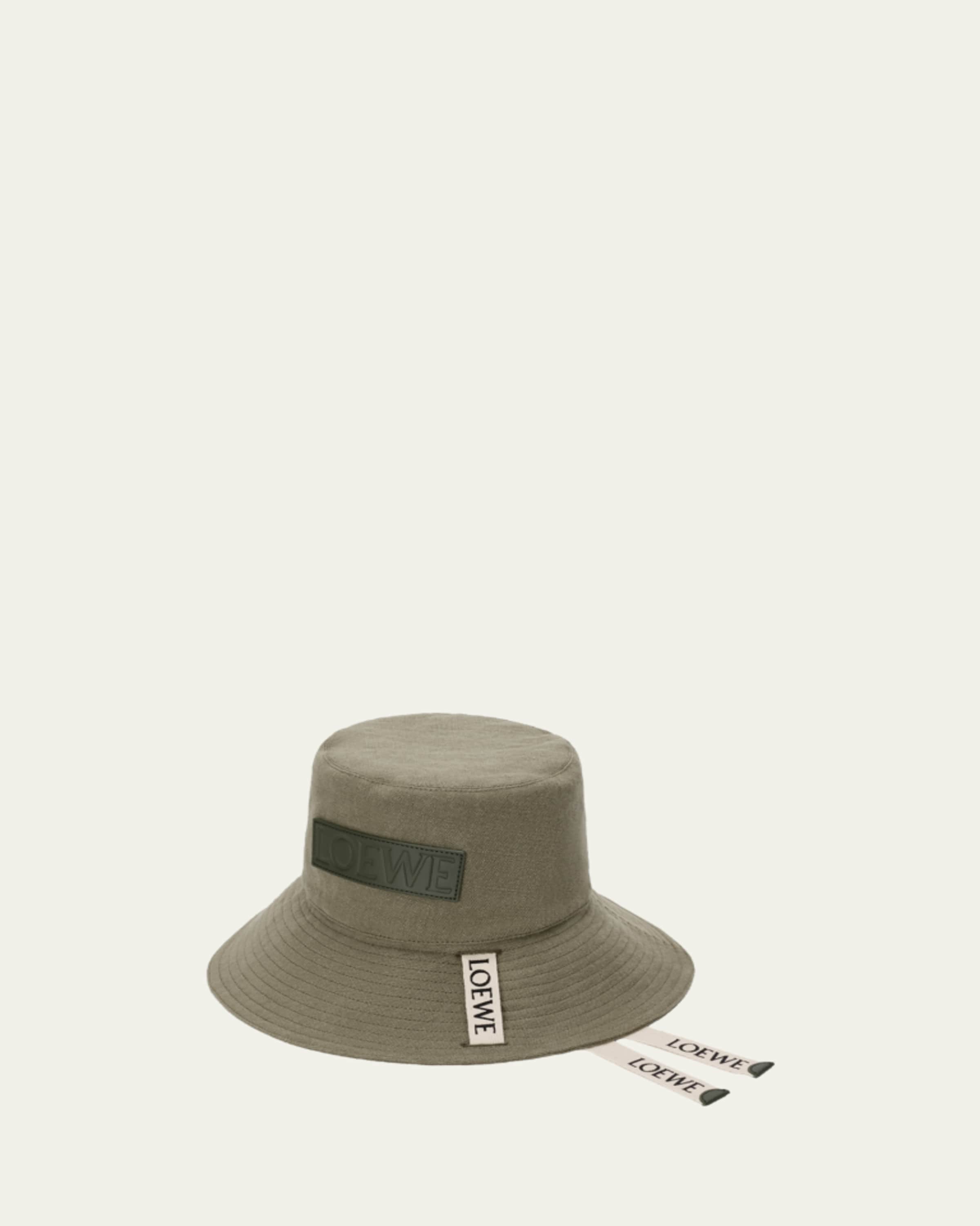 Loewe Logo Woven Raffia Bucket Hat - Bergdorf Goodman