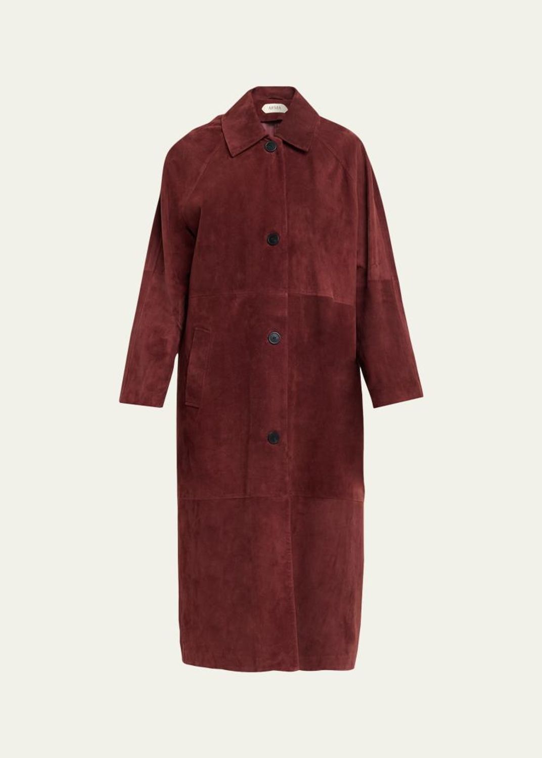 LOEWE Single-Breasted Plaid Wool Fringe Long Coat - Bergdorf Goodman