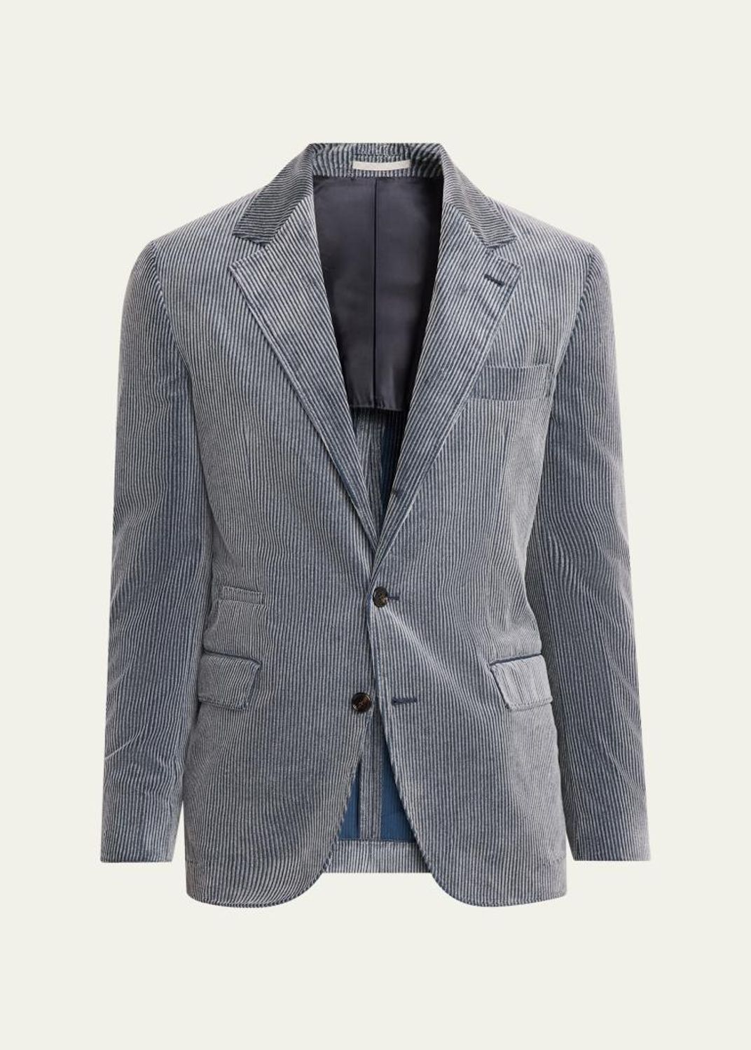 Brunello Cucinelli Men's Overplaid Metal-Button Sport Coat