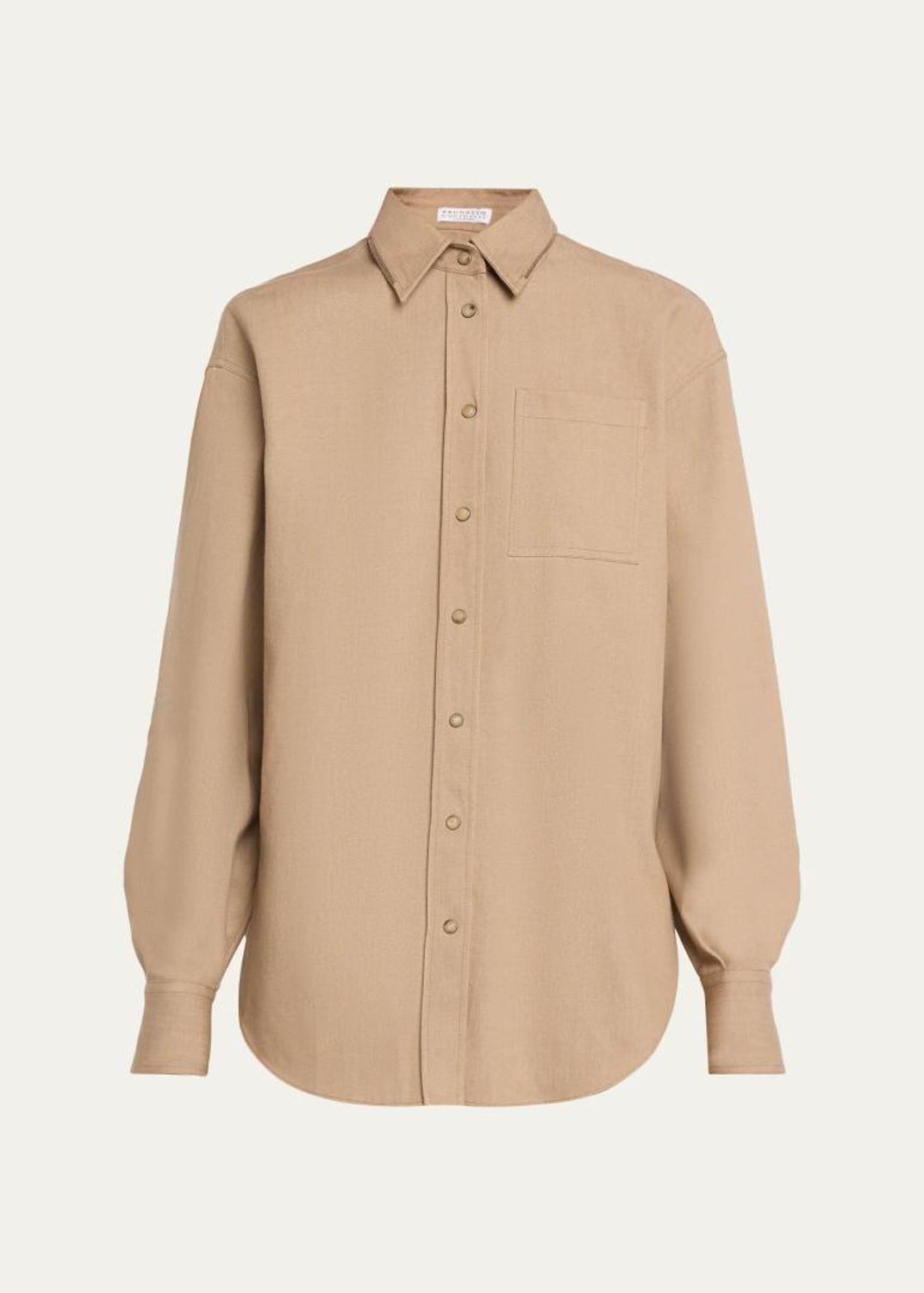 Brunello Cucinelli Suede Long Sleeve Snap Button Shirt - Bergdorf
