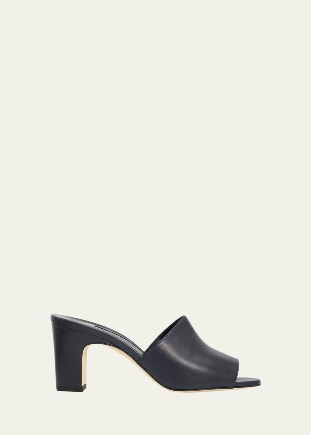 Manolo Blahnik 50mm Grellanu Leather Mule Sandals - Bergdorf Goodman