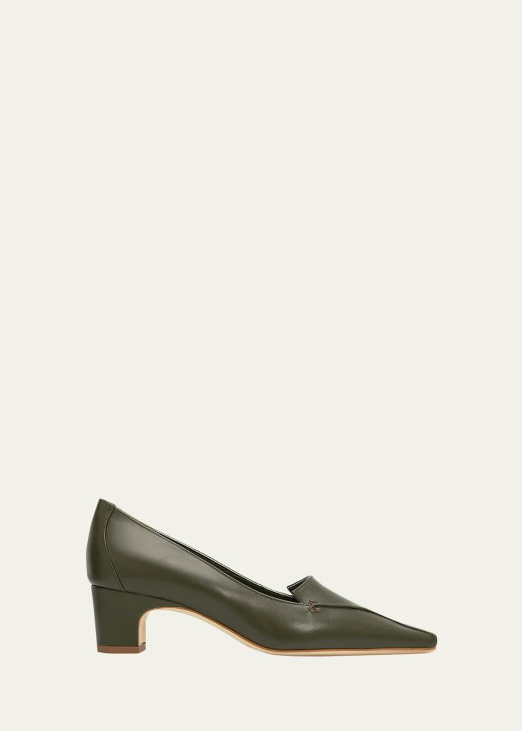 Manolo Blahnik Lista Suede Block-Heel Pumps - Bergdorf Goodman