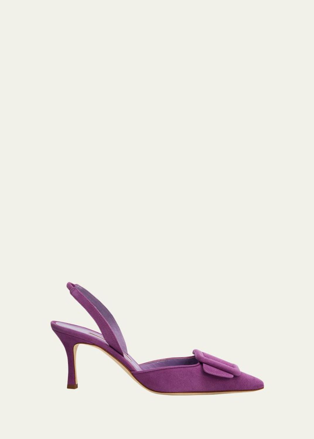 Manolo Blahnik 70mm Mayslibi Raffia Slingback Pumps - Bergdorf Goodman
