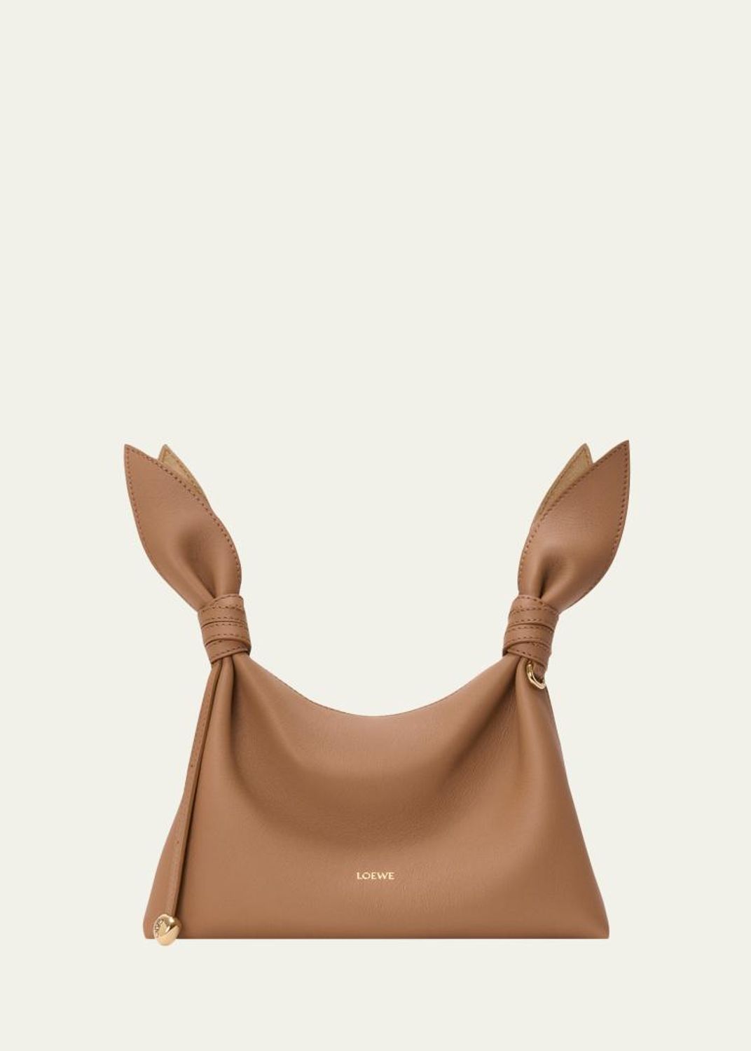 LOEWE archive leather shoulder bag キャメル LOEWE Scarf Medium Knotted Leather Shoulder Bag - Bergdorf Goodman