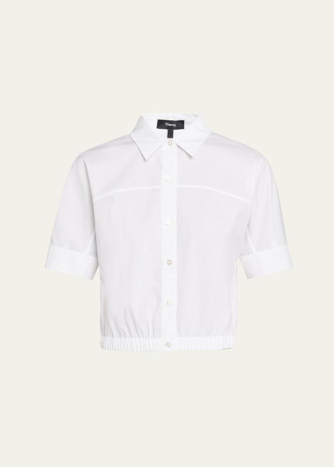 Theory Boxy Tie-Front Top - Bergdorf Goodman