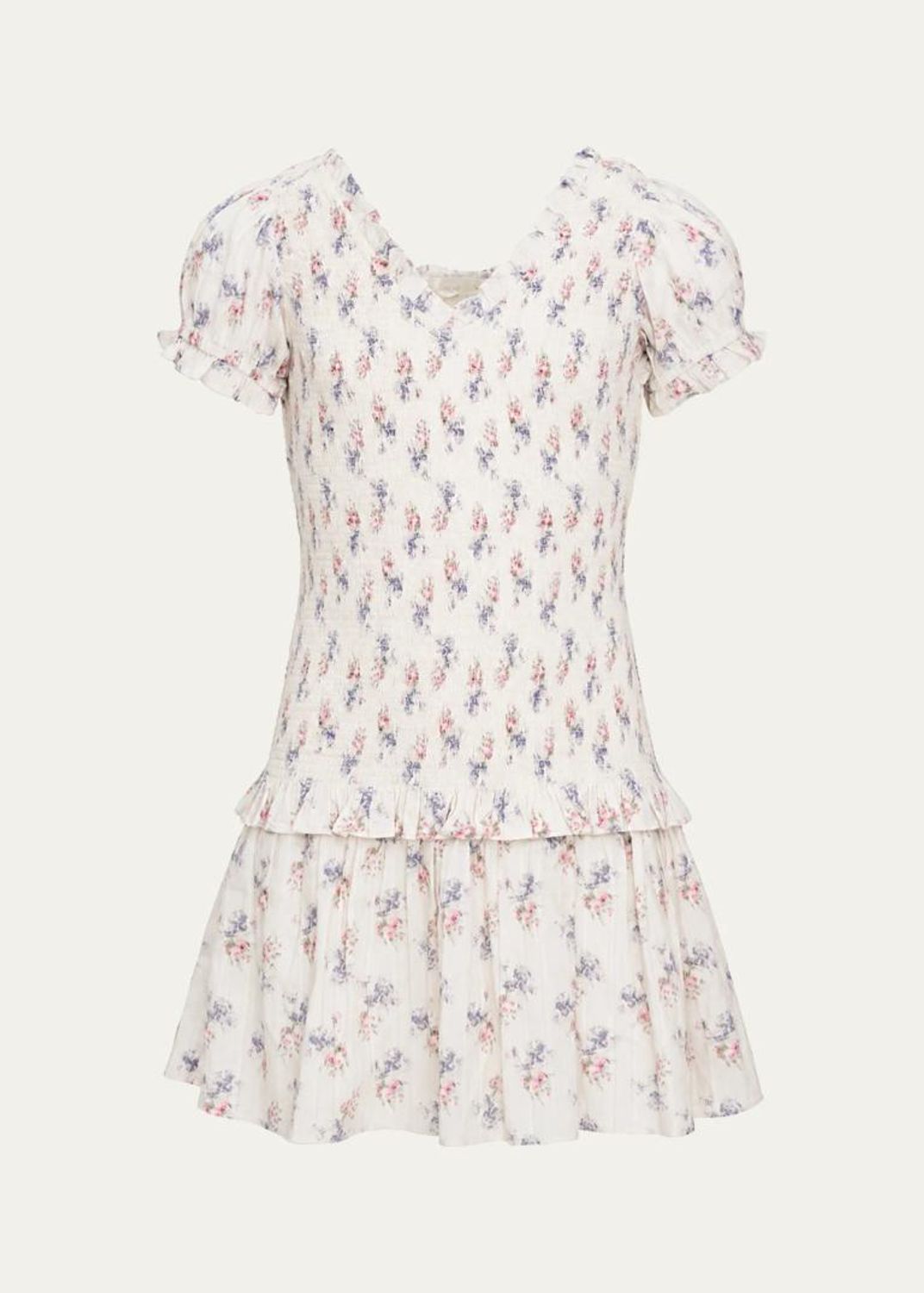 LoveShackFancy Girl's Lelani Silk-Blend Top, Size 7-14 - Bergdorf Goodman
