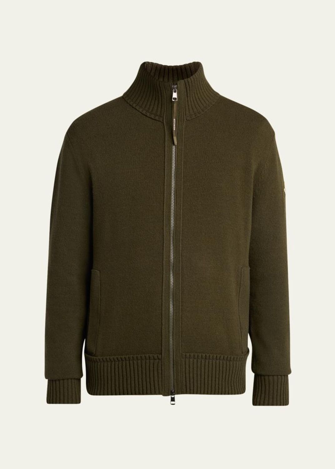 Moncler Grenoble Men's Grenoble Padded Wool Zip-Up Cardigan