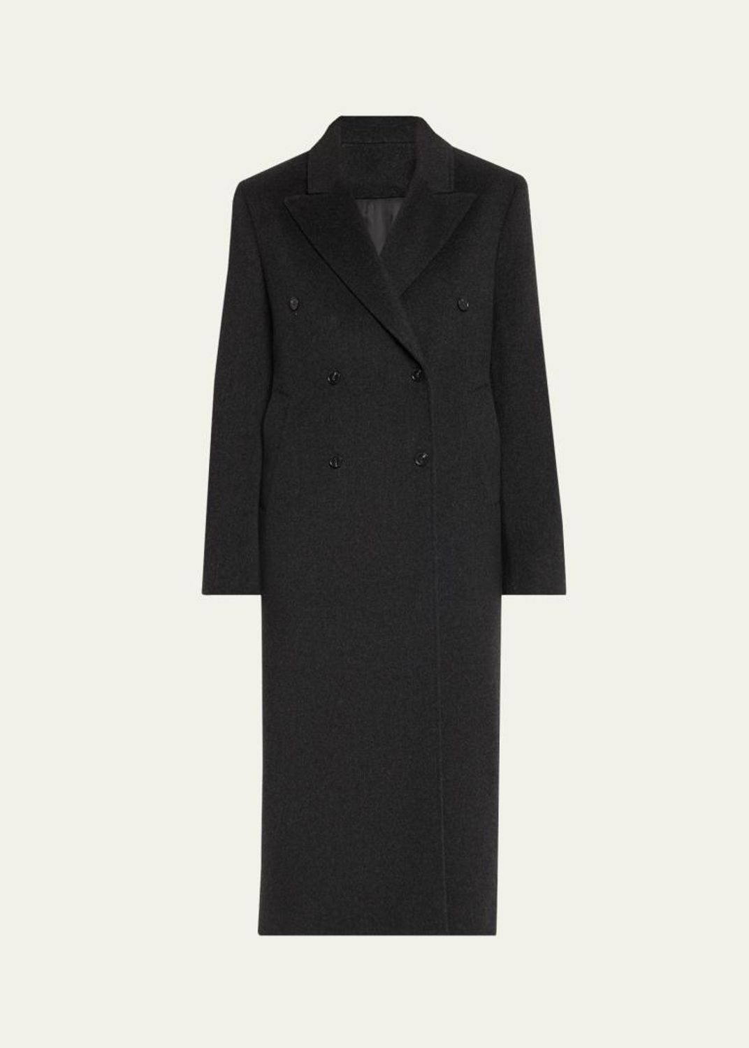 LOEWE Single-Breasted Plaid Wool Fringe Long Coat - Bergdorf Goodman