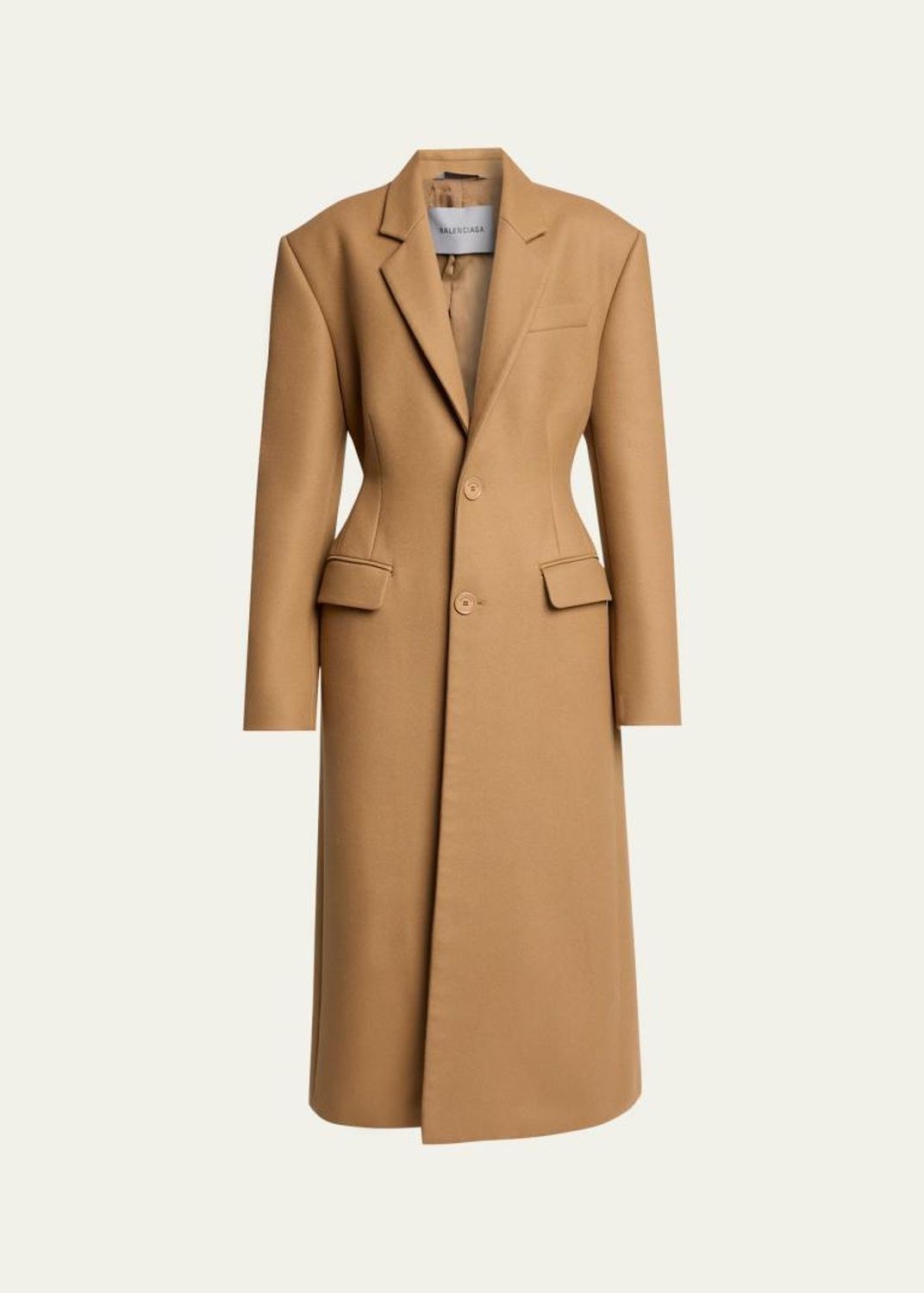 Balenciaga Chunky Wool Gabardine Long Sack Coat - Bergdorf Goodman