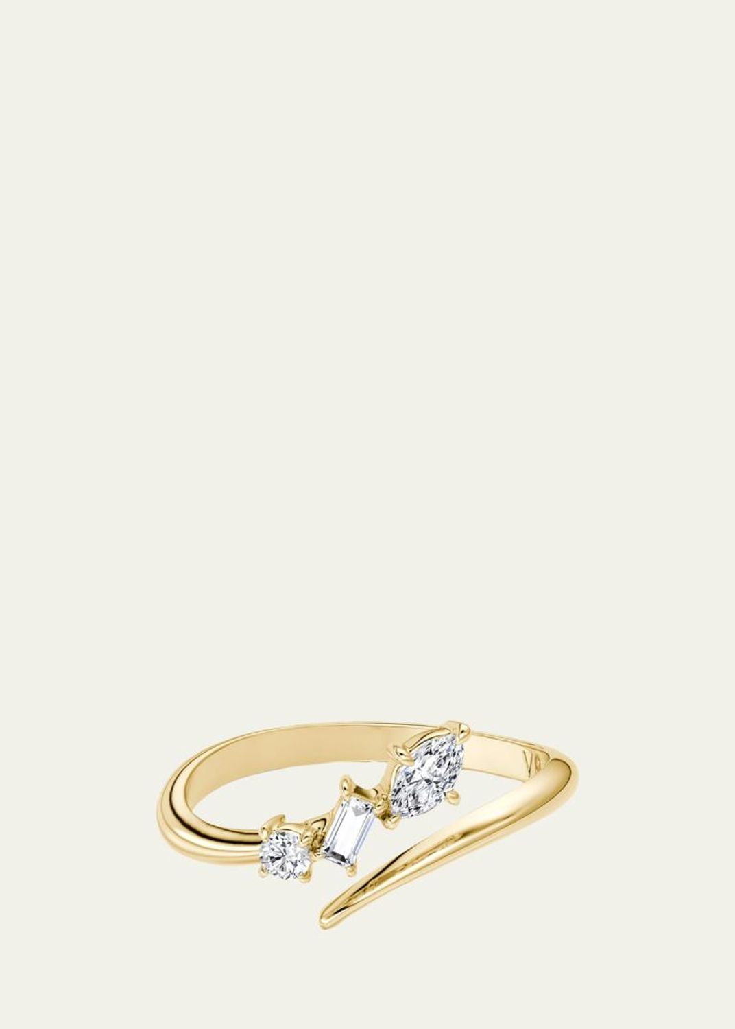 VRAI 14K Yellow Gold Lab-Grown Diamond Orion Bypass Ring, 0.19tcw, Size ...