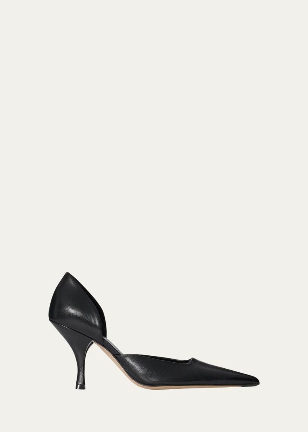 The Row 80mm Noor Satin d'Orsay Peep-Toe Pumps - Bergdorf Goodman