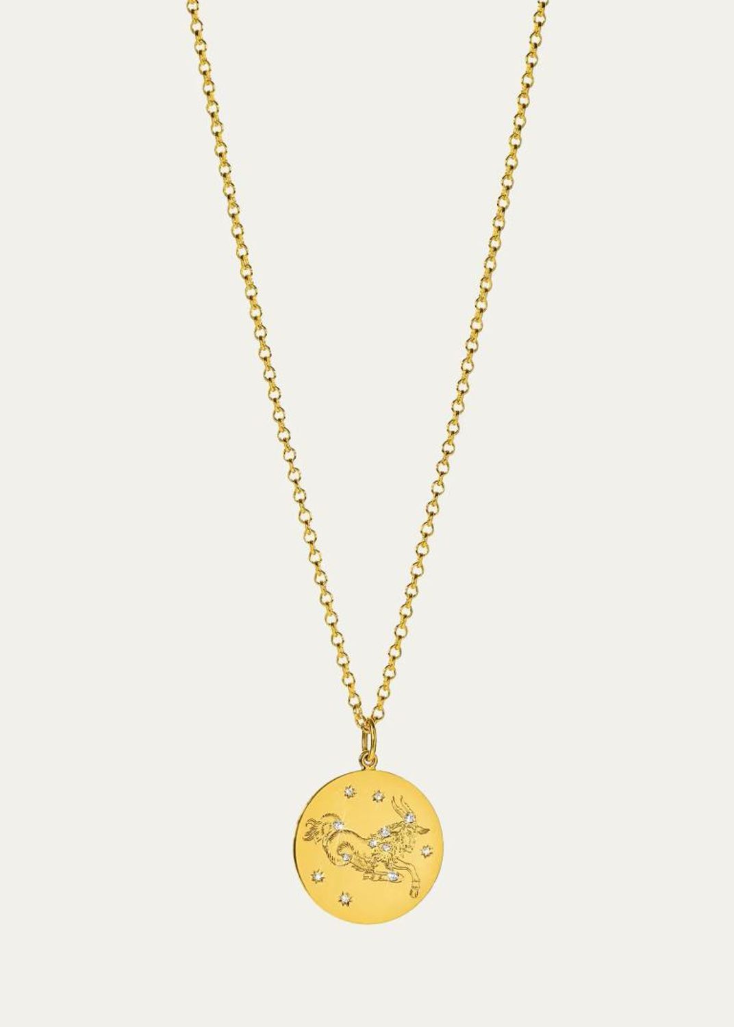 Verdura 18K Yellow Gold Diamond Zodiac Necklace, Cancer - Bergdorf Goodman
