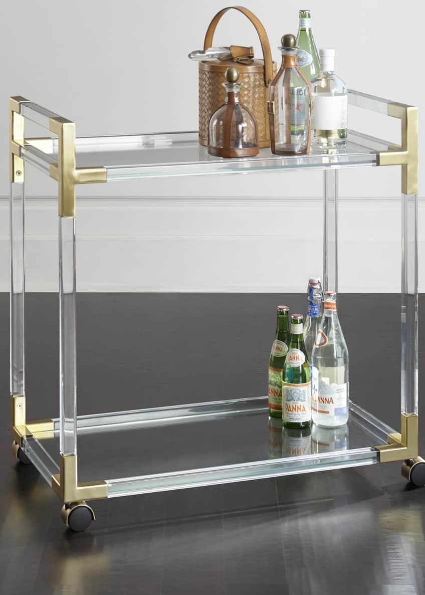 Jonathan Adler Jacques Acrylic & Brass Bar Cart Bergdorf Goodman