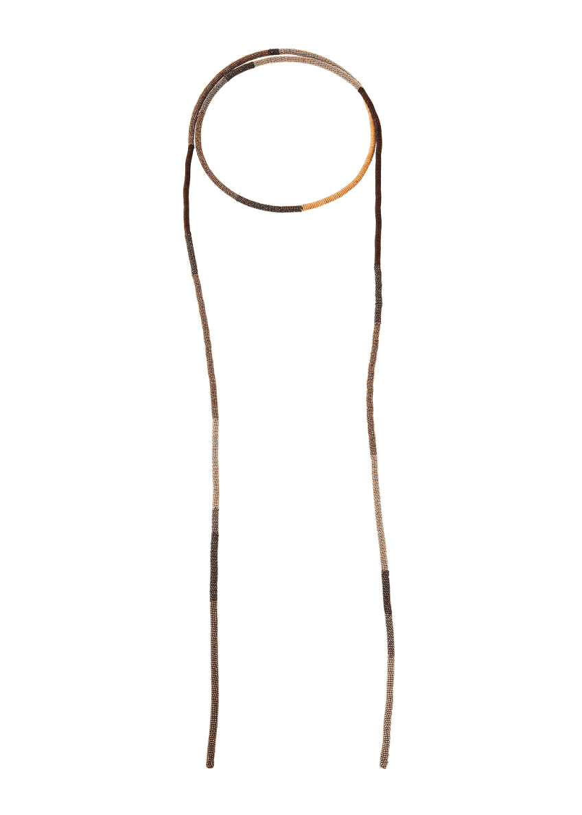 Brunello Cucinelli Monili and Leather Wrap Necklace Image 2 of 4