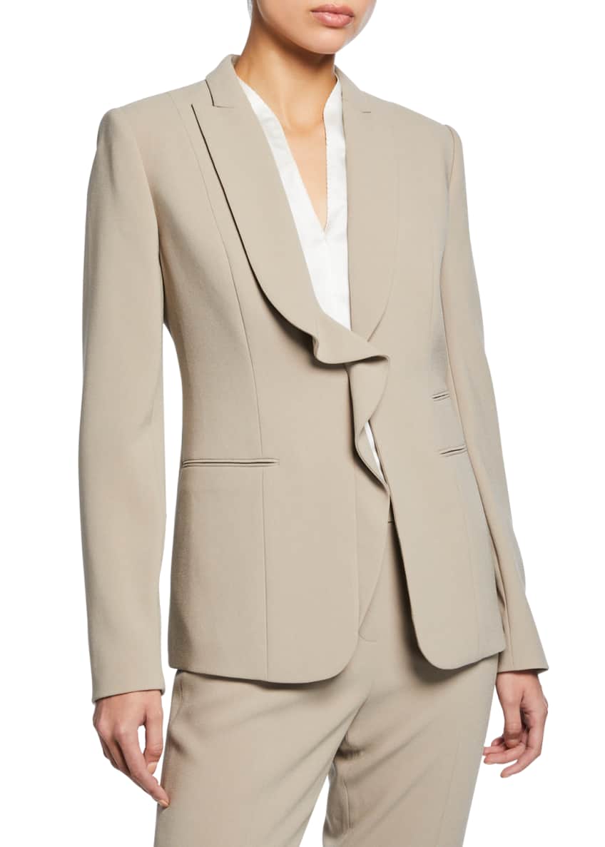 Tahari ruffle new arrivals jacket