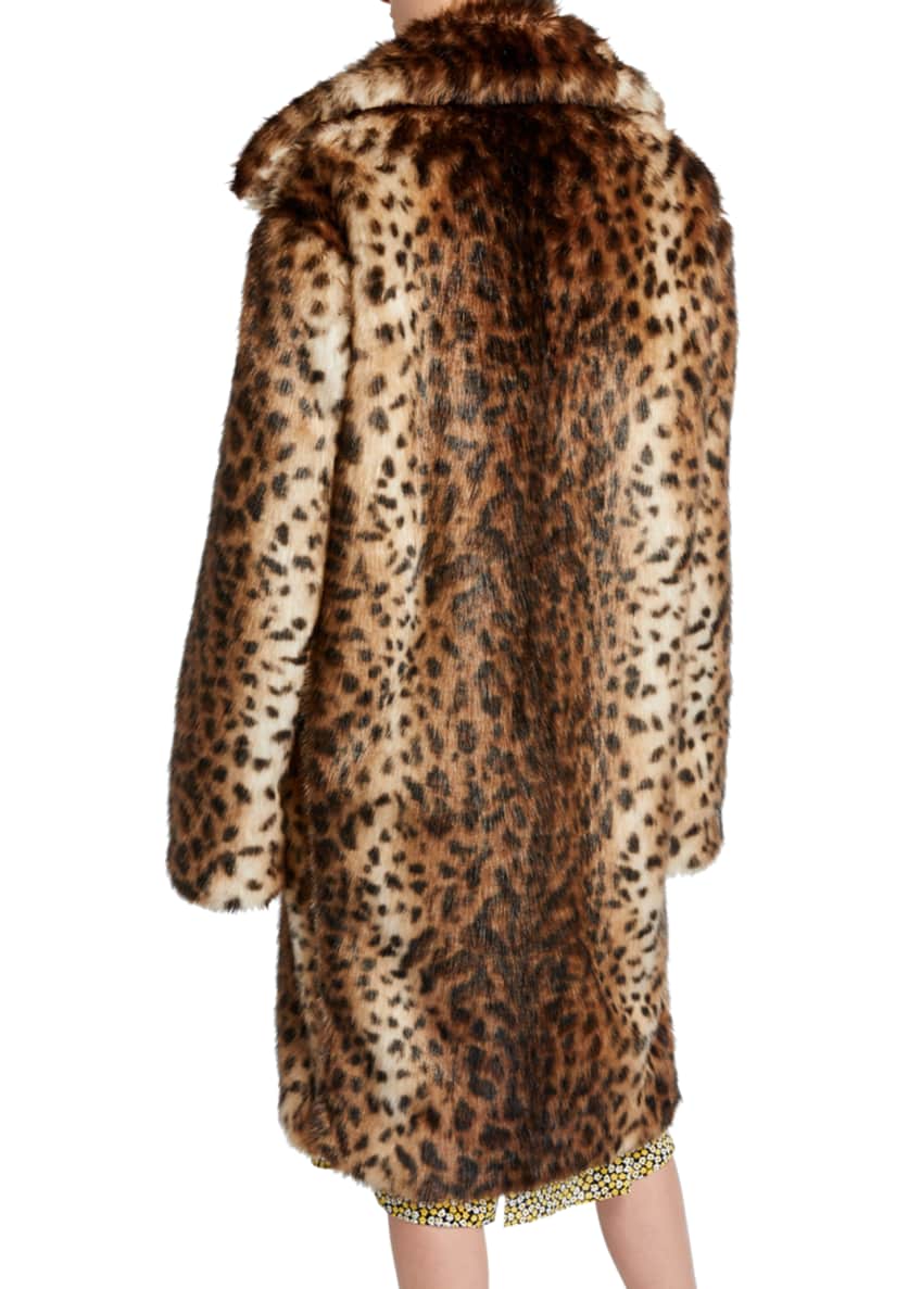 Rokh Leopard-Print Faux-Fur Oversized Coat Image 2 of 4