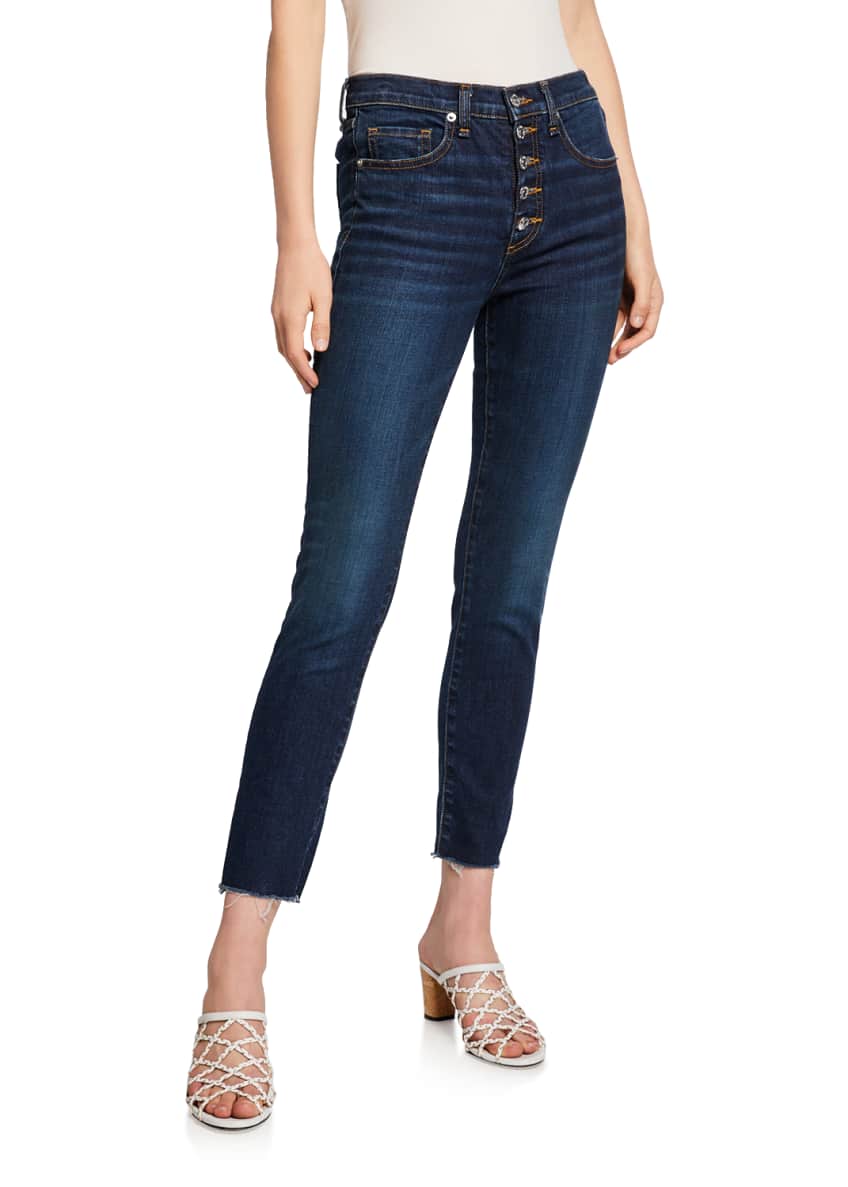 Veronica Beard Jeans Garland V Neck Button Front Silk Blouse and